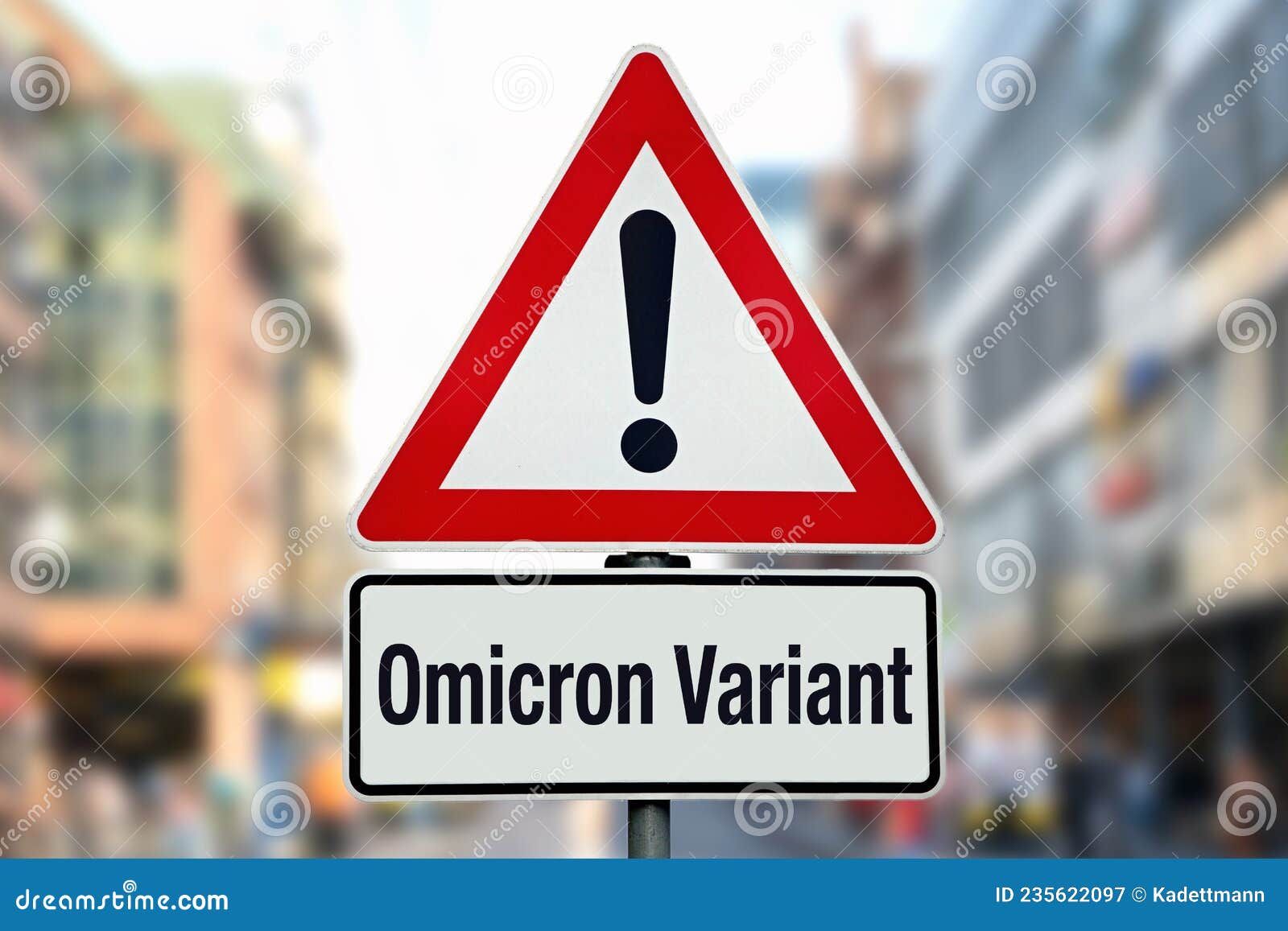 omicron variant at warning sign in city