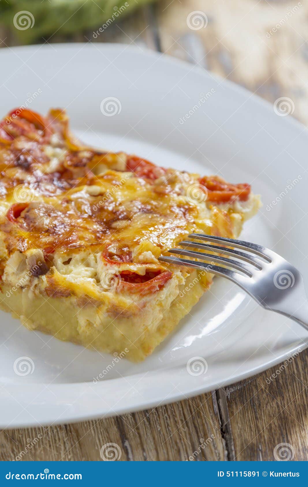 Omlette on plate stock image. Image of cooking, lunch - 51115891
