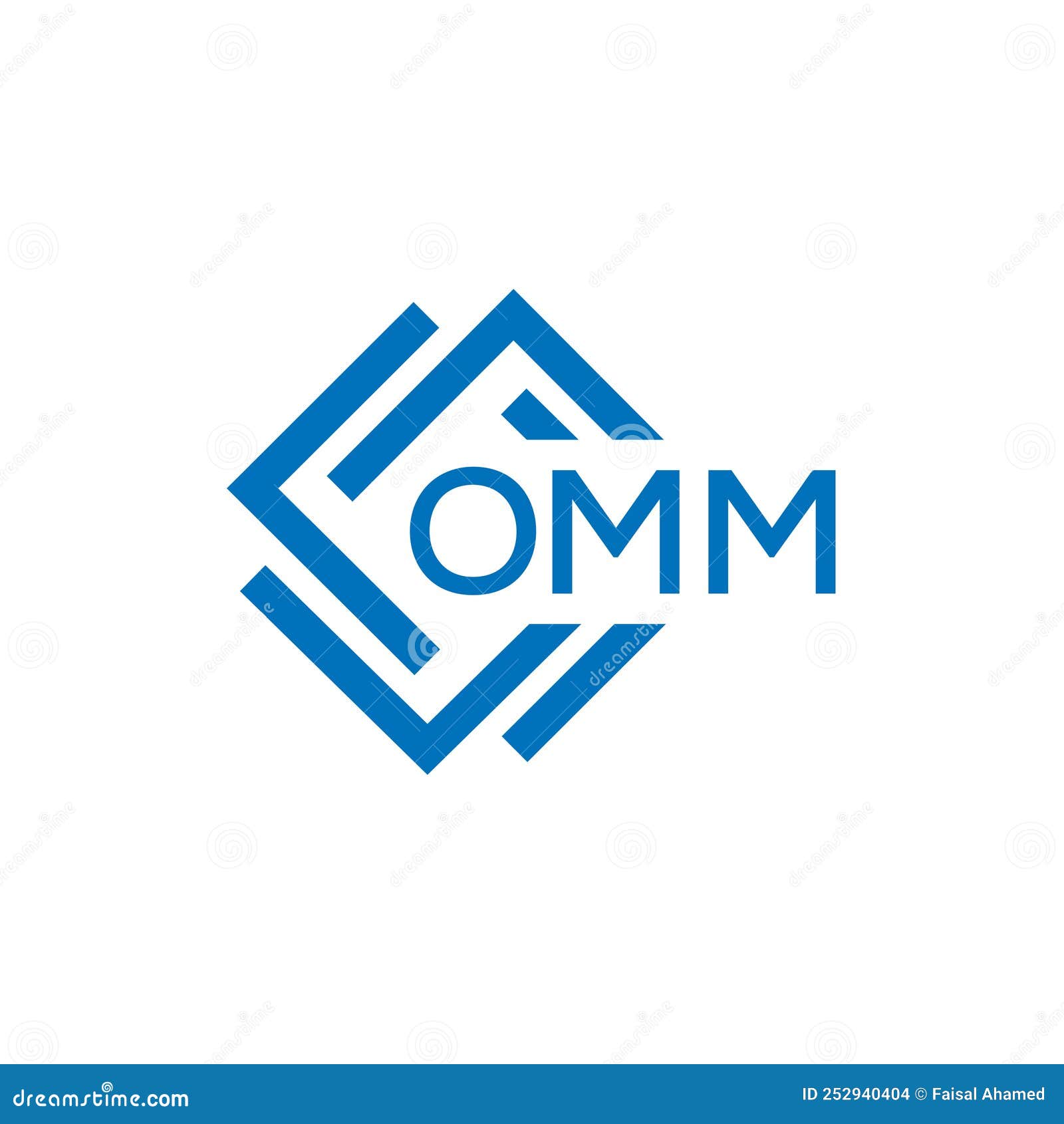 OMM Letter Logo Design on White Background. OMM Creative Circle Letter ...