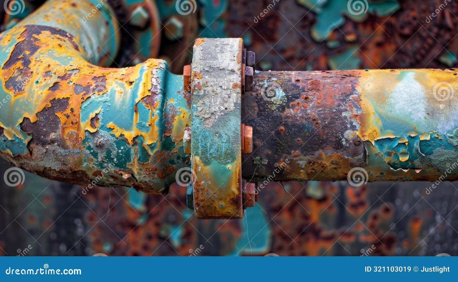 the once vibrant color of the tubing has now faded to a dull washedout shade with patches of dirt and grime marring its
