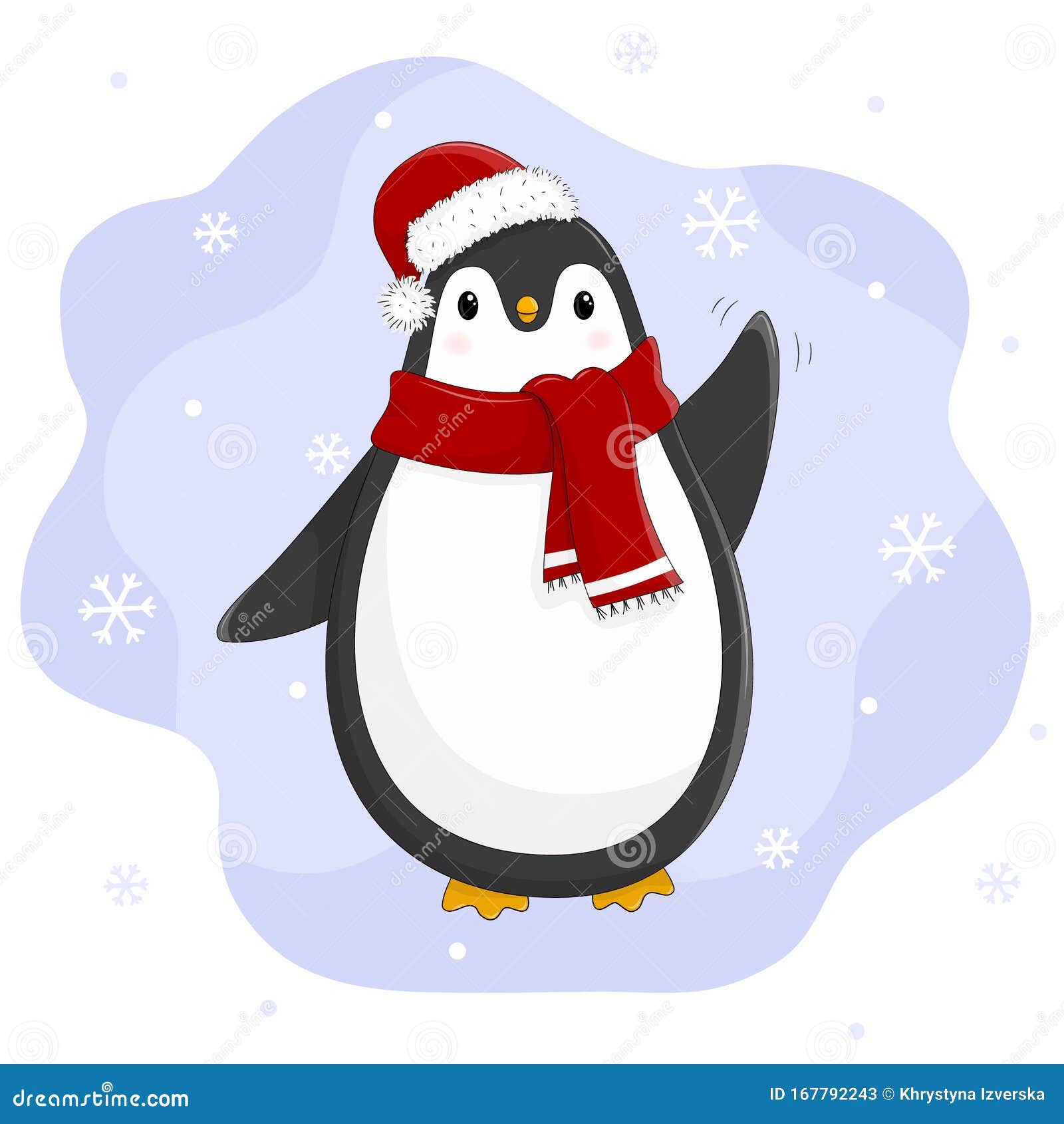 Vetores de Pinguim Bonito Dos Desenhos Animados Acenando Com Chapéu  Vermelho e mais imagens de Acenar - iStock