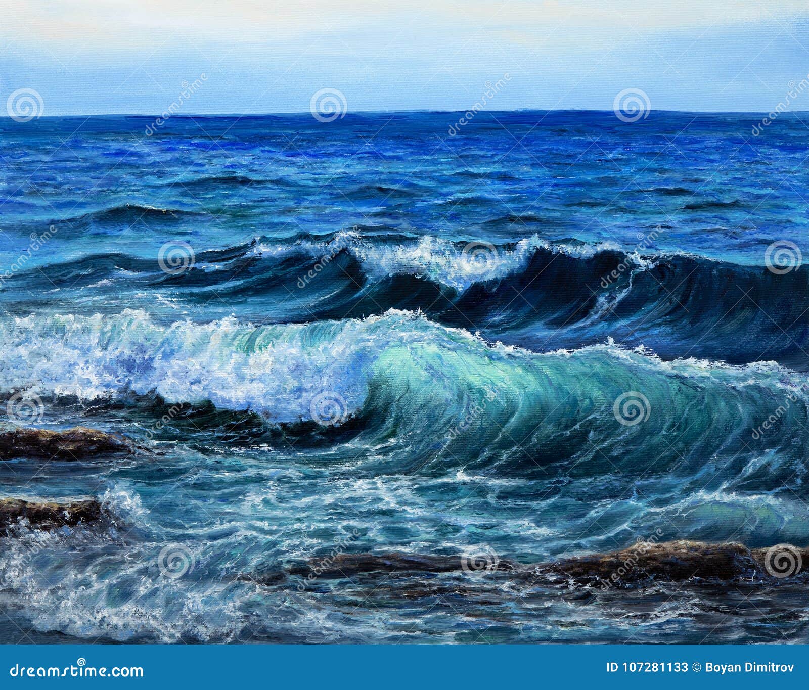 Onde Del Mare O Dell Oceano Immagine Stock Immagine Di Verde Artistico