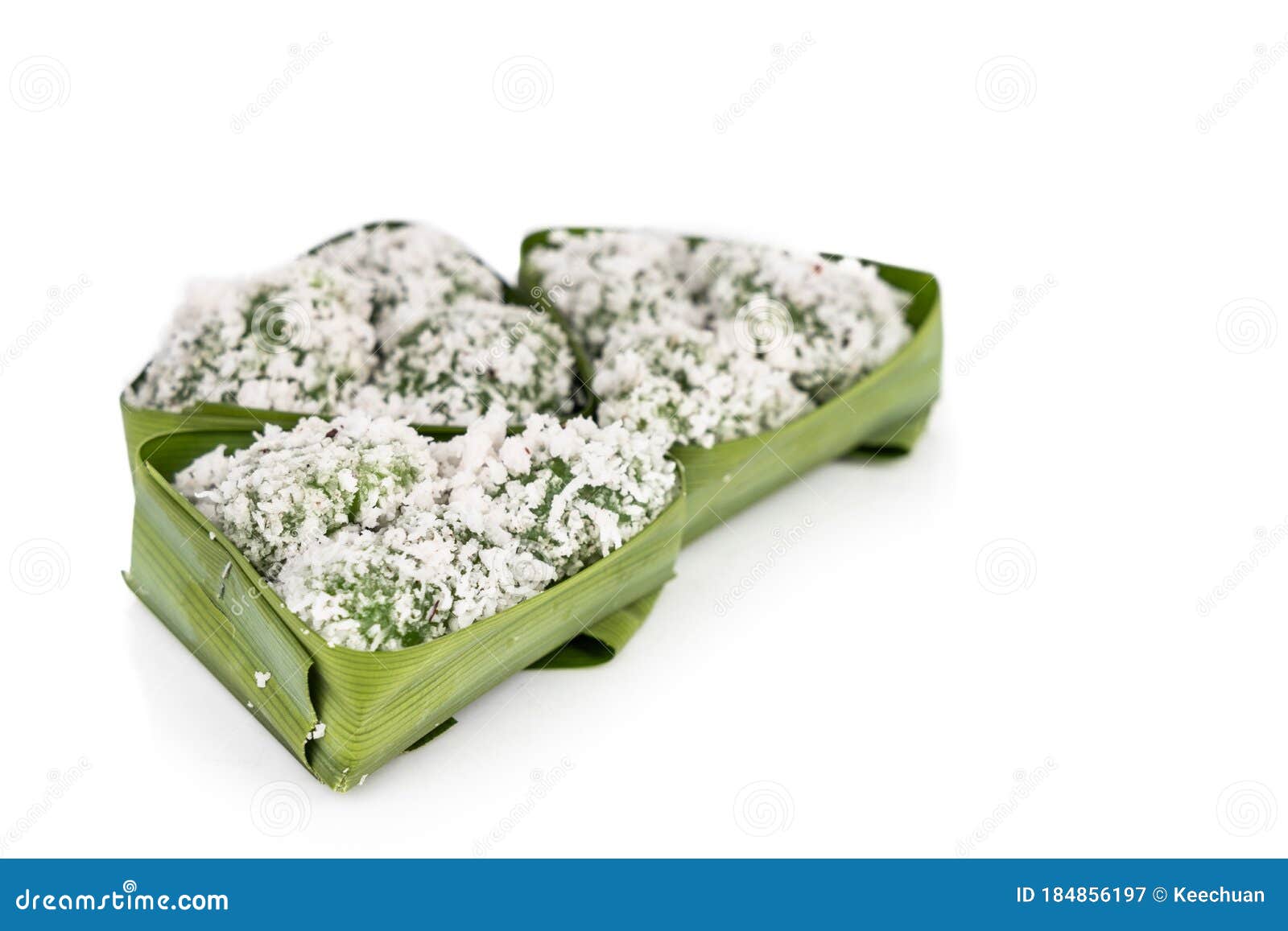 Ondeh Ondeh is a Traditional Malay Snack Made of Rice Ball Filled with