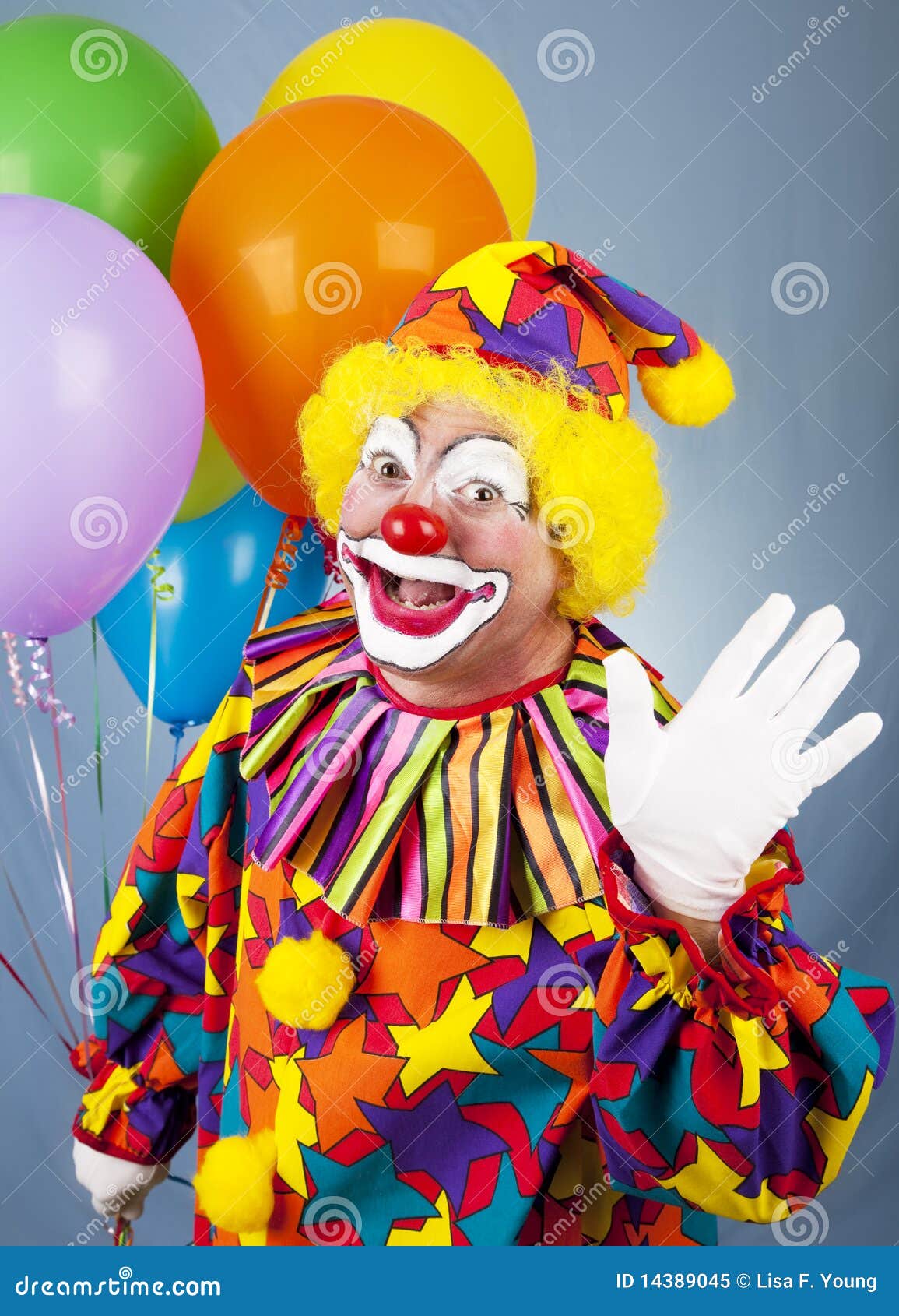 photo libre de droits ondes de clown de cirque bonjour image