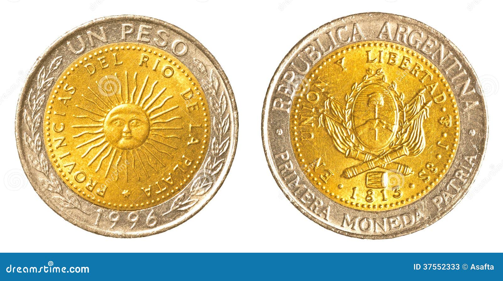 one argentinian peso coin