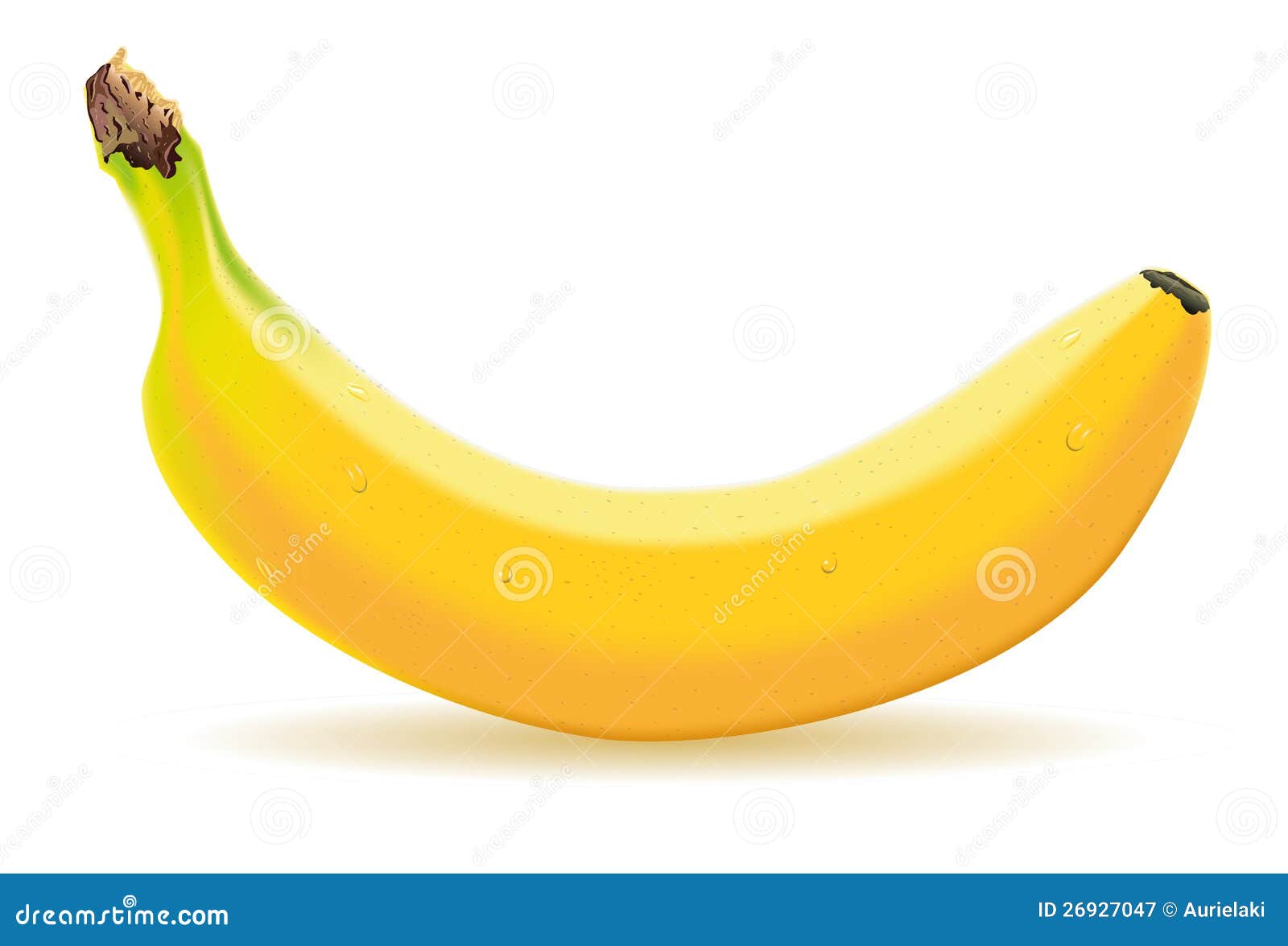 One banana with drops stock vector. Illustration of organic 26927047