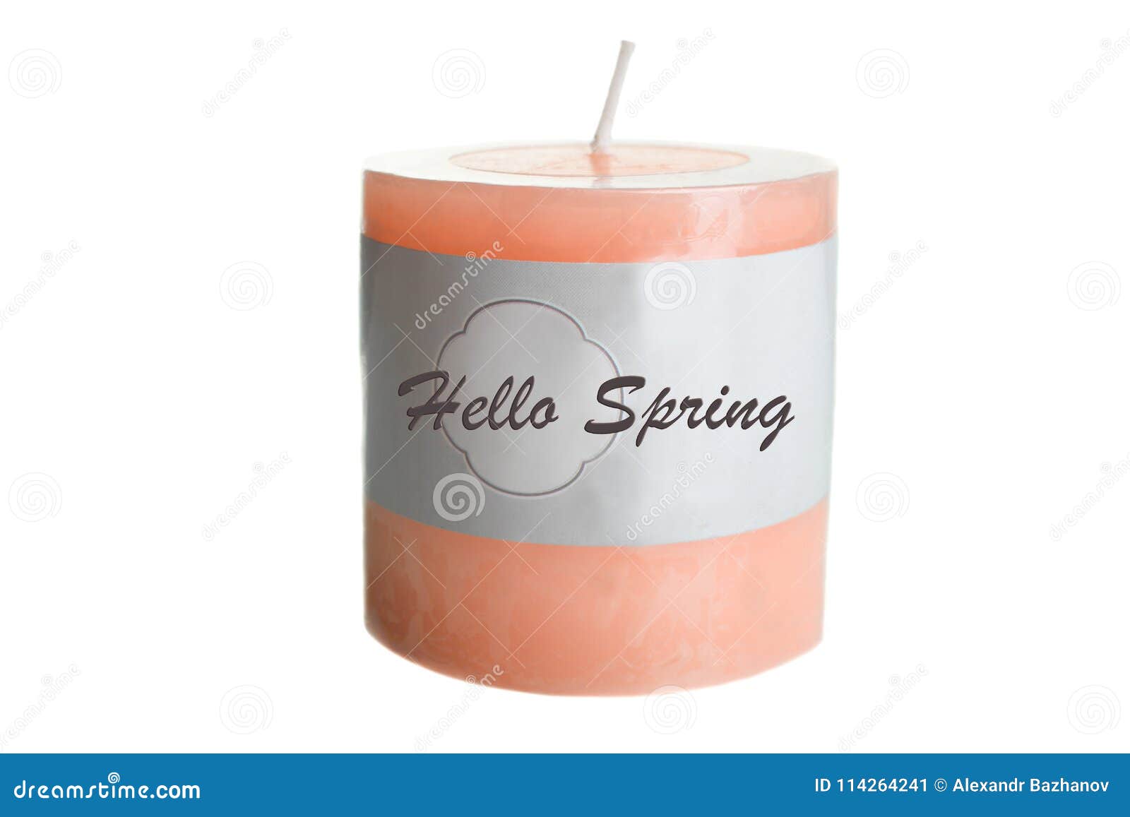 One Beautiful Aromatic Candle Stock Image - Image of decorative ...