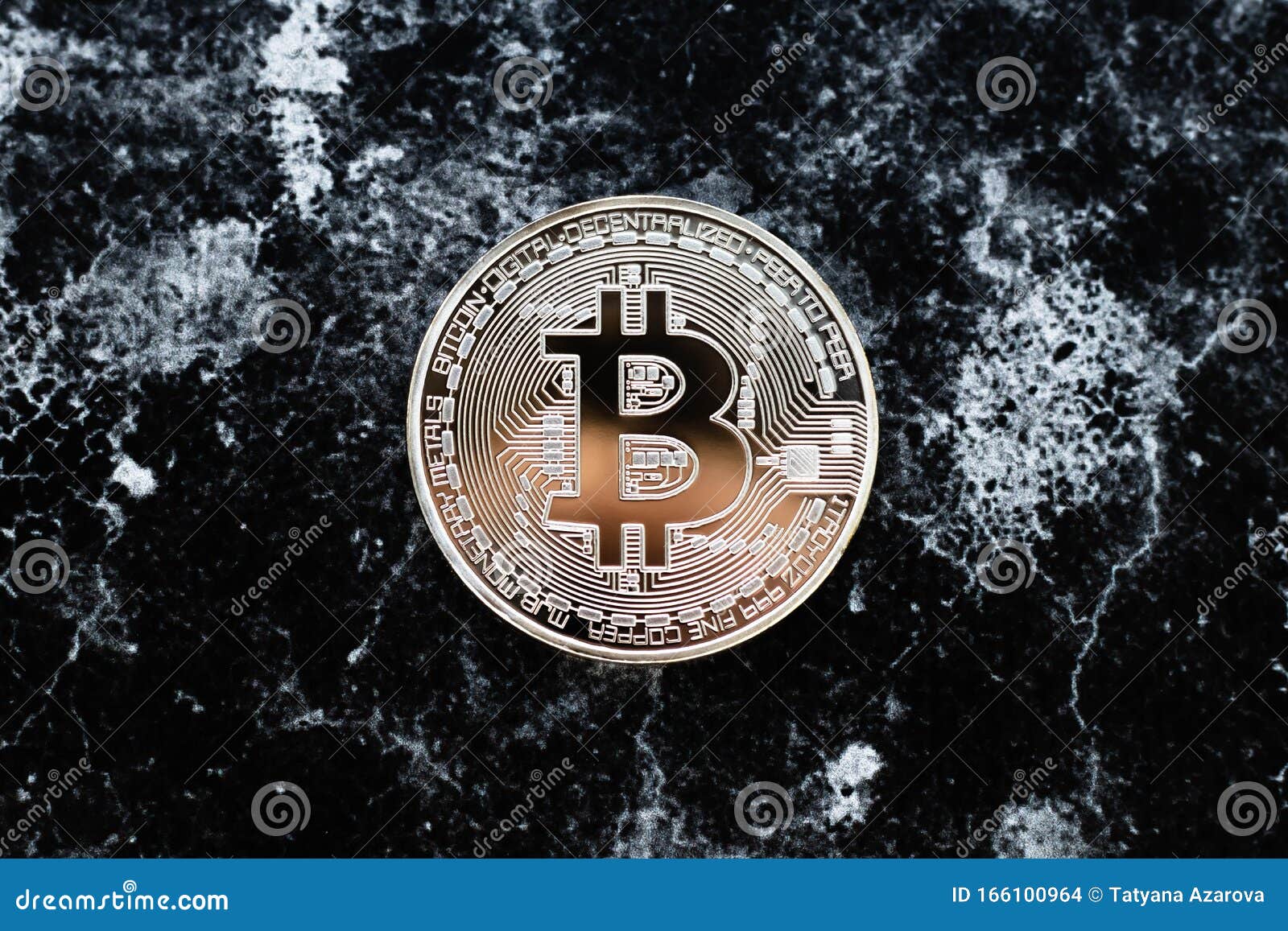 One Bitcoin on Dark Background. E-commerce Concept Stock Photo - Image of  money, cryptocurrency: 166100964