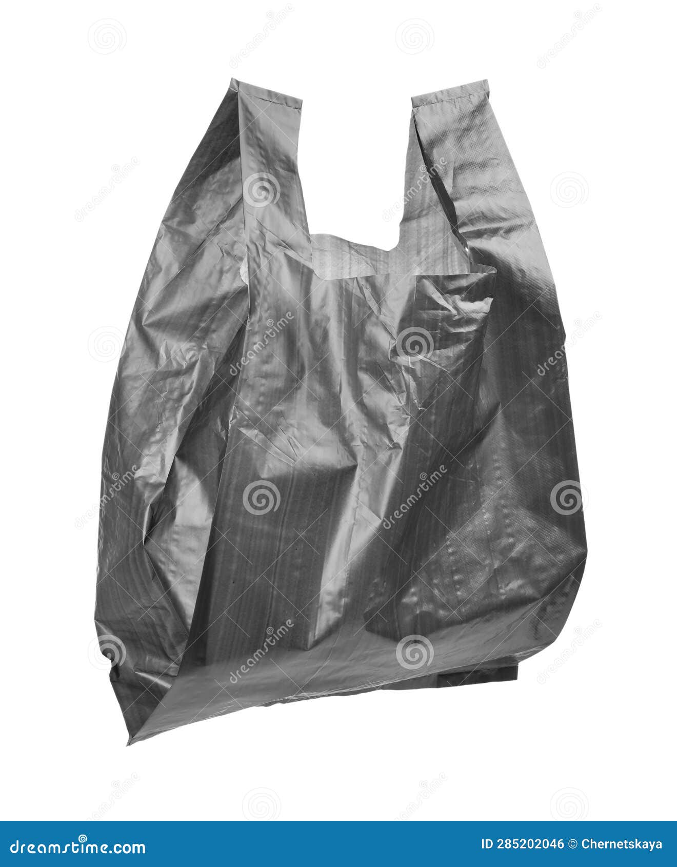 One Black Plastic Bag Isolated on White Stock Photo Image of