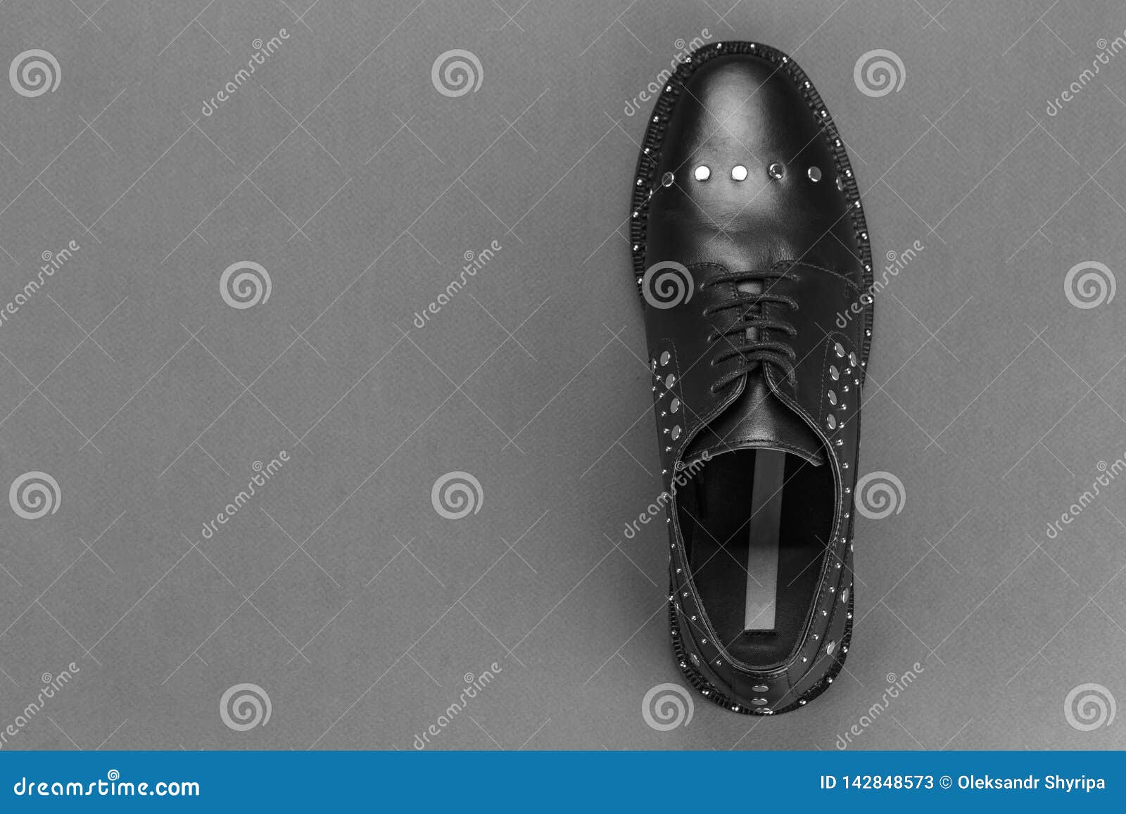 One black shoe stock image. Image of attractive, dark - 142848573