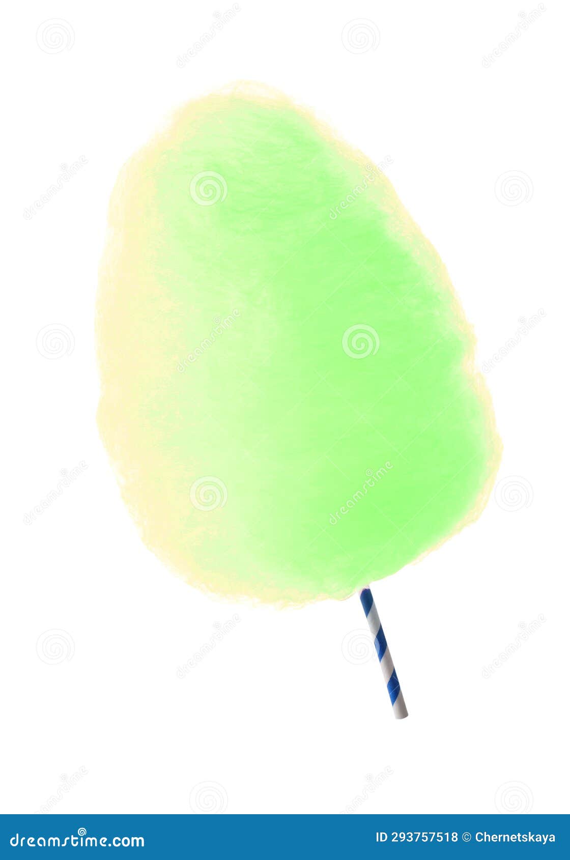 One Bright Cotton Candy Isolated on White Stock Photo - Image of ...