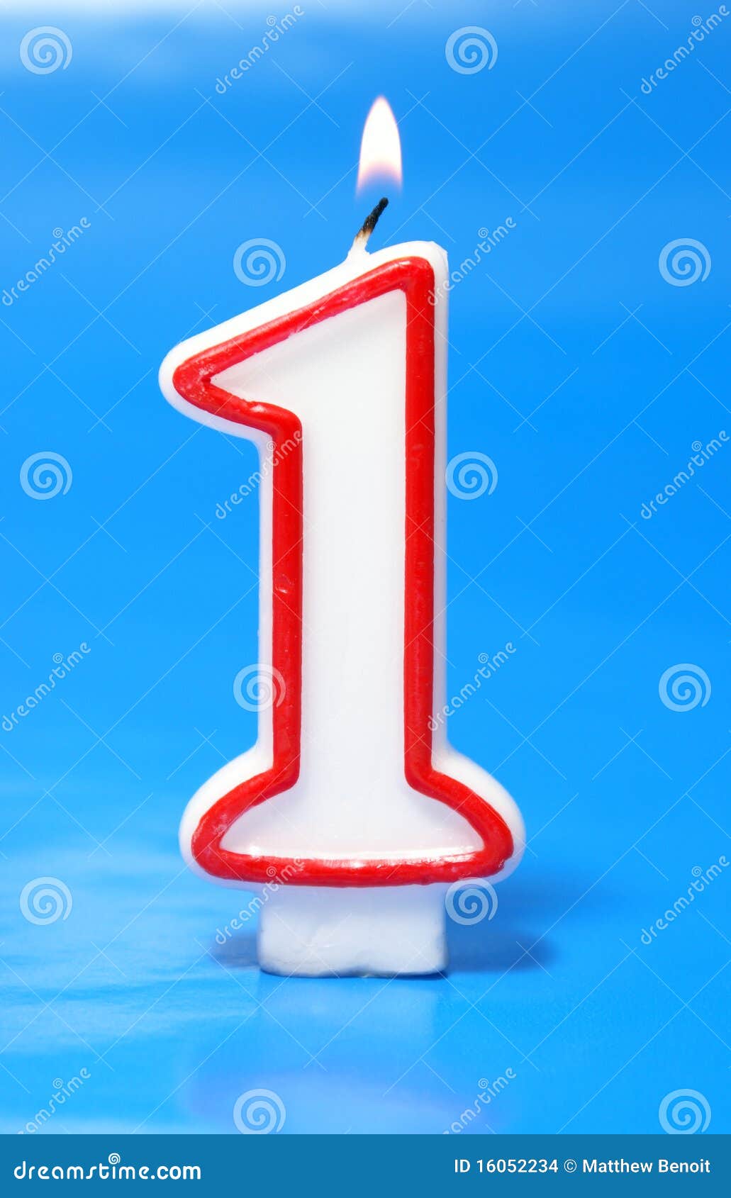 One Candle stock photo. Image of number, standing, flame 16052234