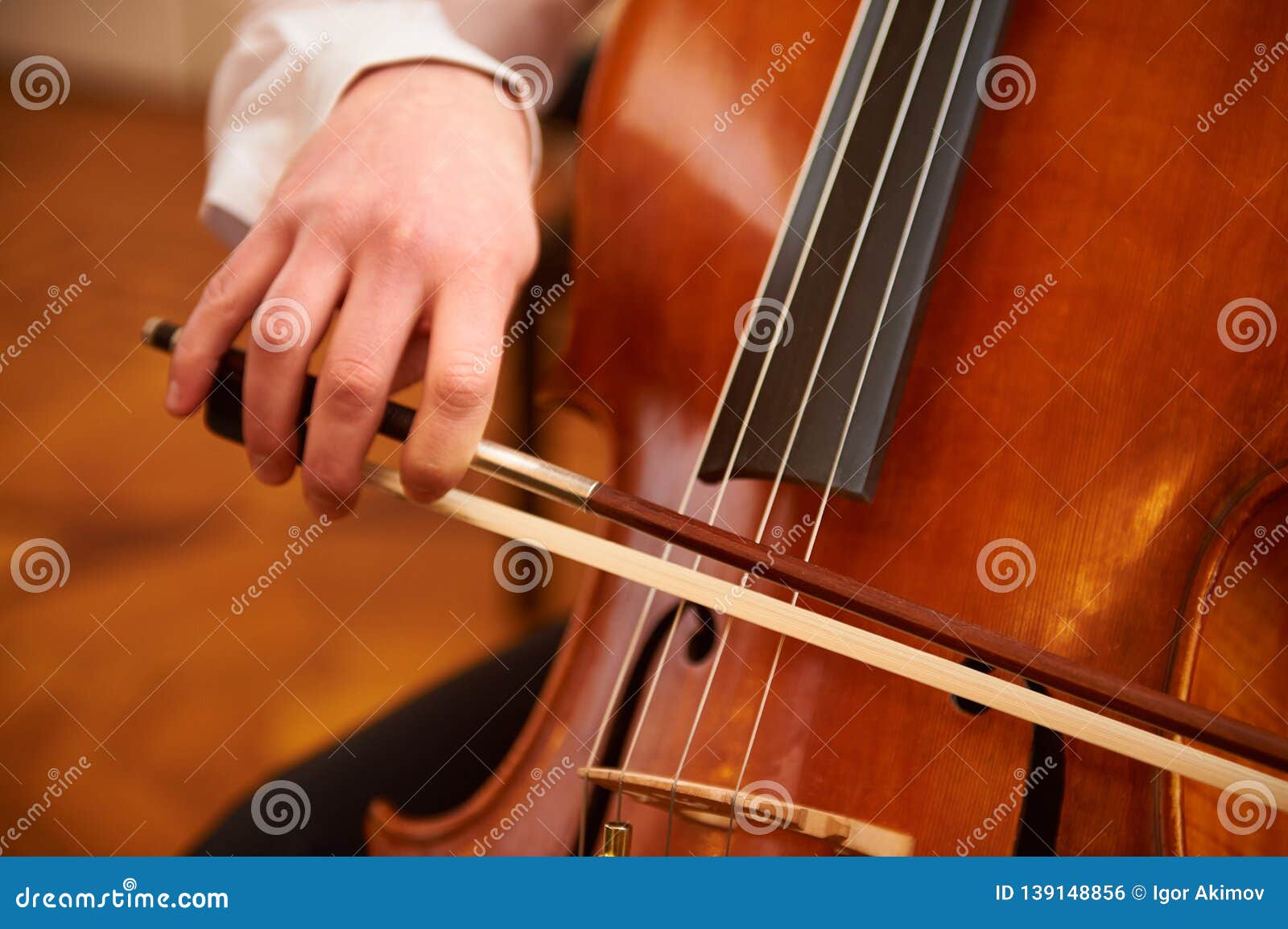 One Cellist Performing a Cello Piece Stock Photo Image of music
