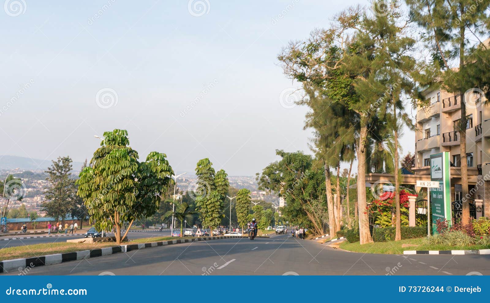 One Of The Cleanest Cities In Africa, Kigali Editorial