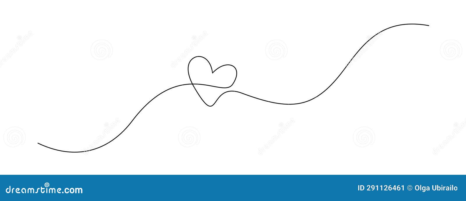 One Continuous Drawing of Heart Shape Love Sign. Oitline and Romantic ...