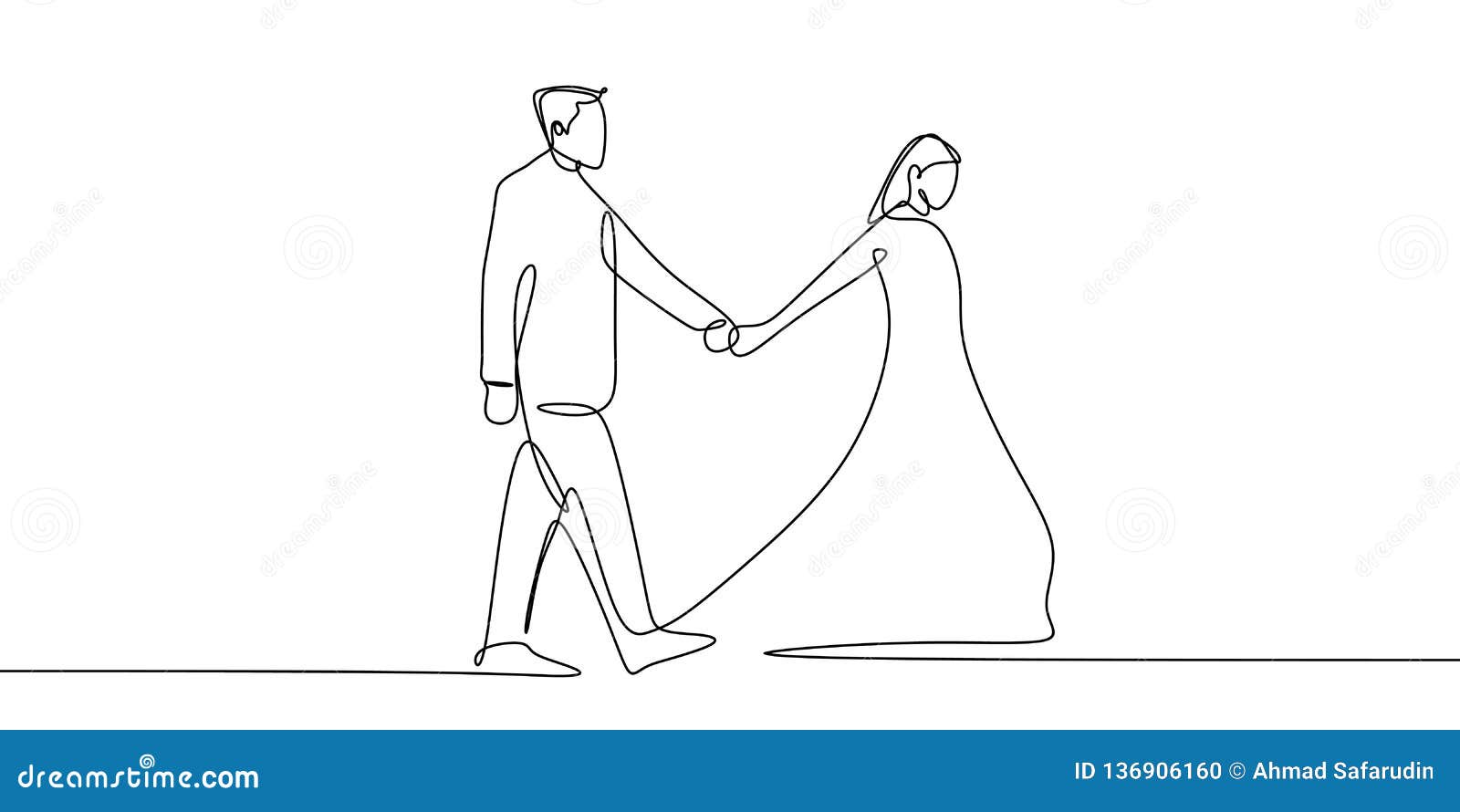 Holding hands line drawing. Couple romantic in love, minimalist hand drawn  one single sketch, contour art with heart symbols Stock Vector Image & Art  - Alamy