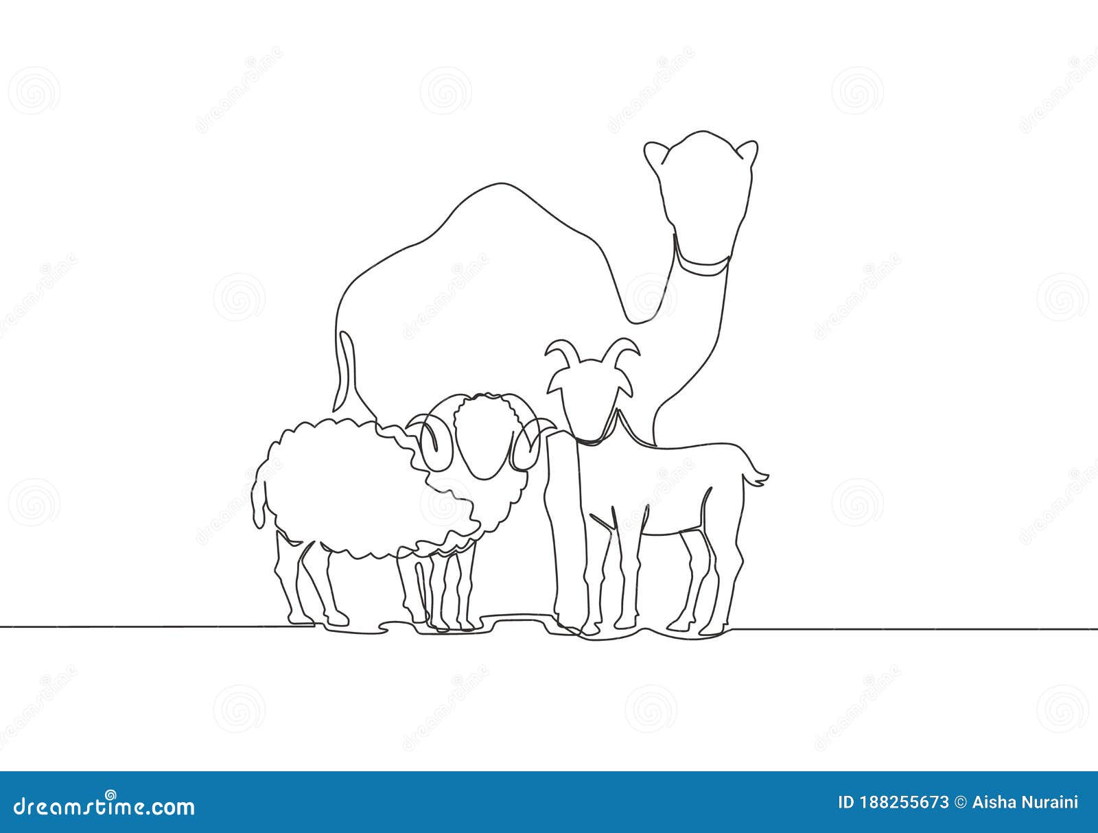 One Continuous Line Drawing of Sheep, Camel and Goat. Muslim Holiday the Sacrifice an Animal To God, Eid Al Adha Greeting Card Stock Illustration - Illustration of isolated, culture: 188255673 One Continuous Line Drawing of Sheep, Camel and Goat. Muslim Holiday the Sacrifice an Animal To God, Eid Al Adha Greeting Card Stock Illustration - Illustration of isolated, culture: 188255673