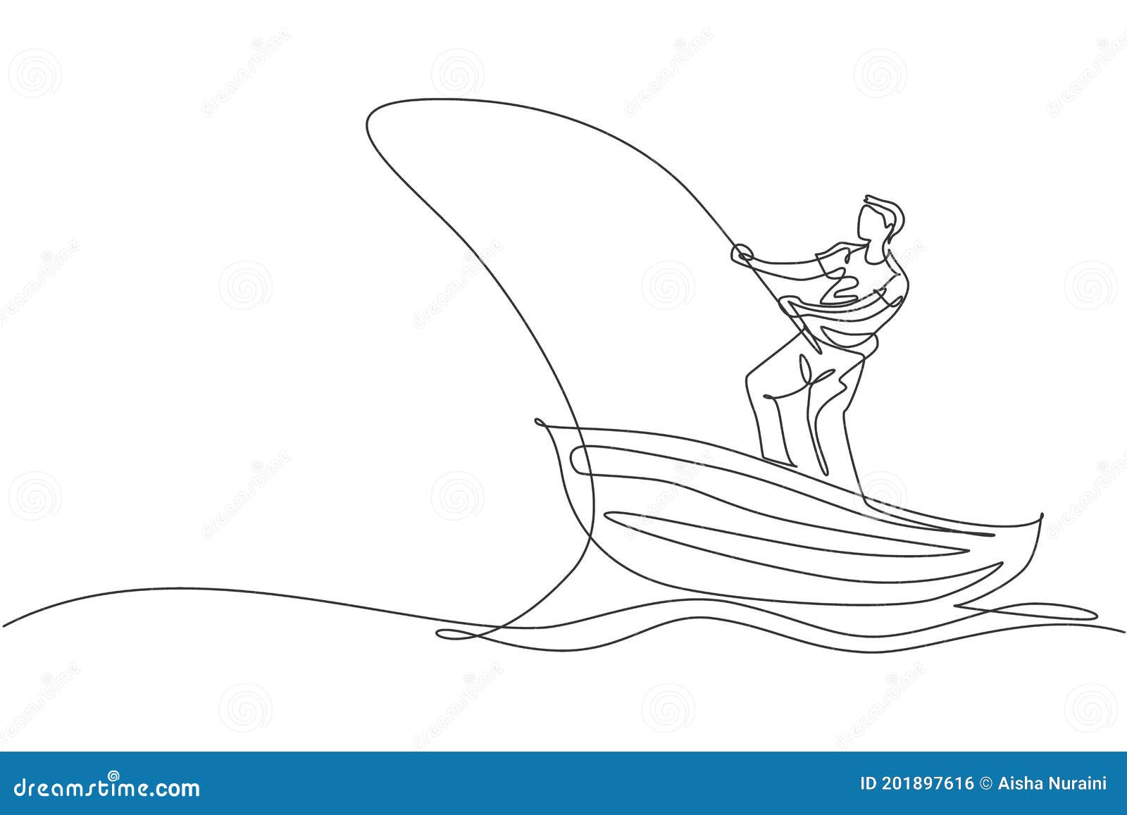 https://thumbs.dreamstime.com/z/one-continuous-line-drawing-young-fisherman-happy-standing-fishing-lake-wooden-boat-leisure-hobby-vacation-201897616.jpg