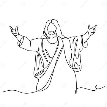 One Continuous Single Drawn Line Art Doodle Spirituality Jesus Christ ...