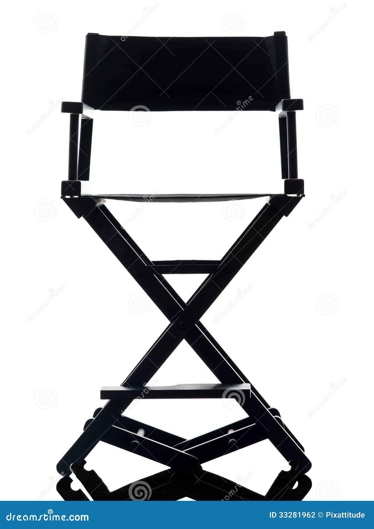 One Director Chair Silhouette Stock Photo Image Of Indoors Full