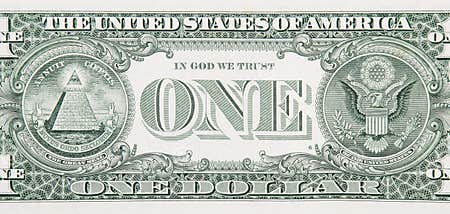 One Dollar Bill Back Close Up Stock Photo - Image of dollar, cash: 4696304