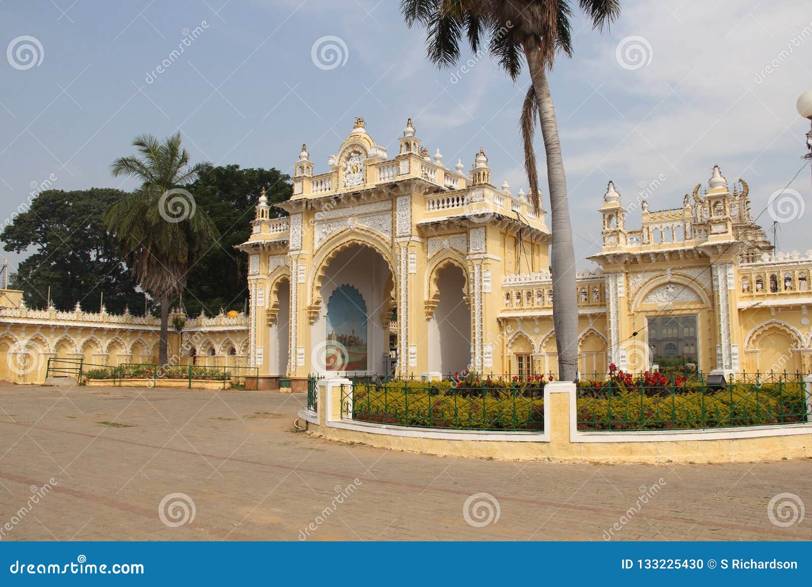 one of the entrances to mysore palace