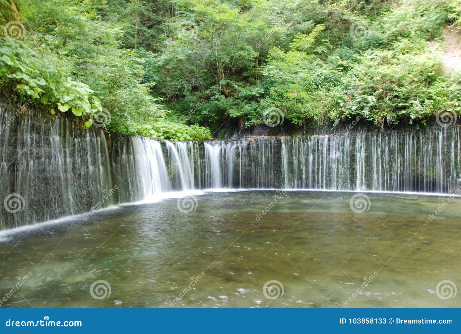 Shiraito Falls At Karuizawa Of Japan Stock Image Image Of Girl Waterfalls