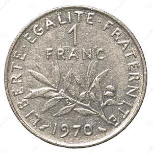 One French Franc Coin Stock Image Image Of European 91489649