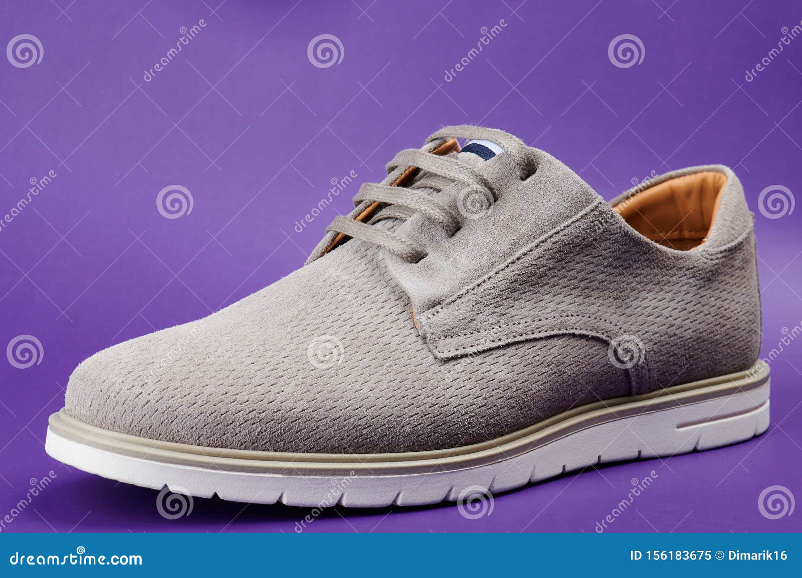 One gray modern man shoe stock image. Image of pair - 156183675