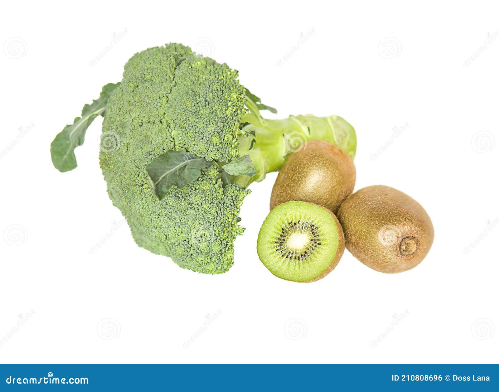 Broccoli and kiwi stock photo. Image of kiwi, vegetable 210808696