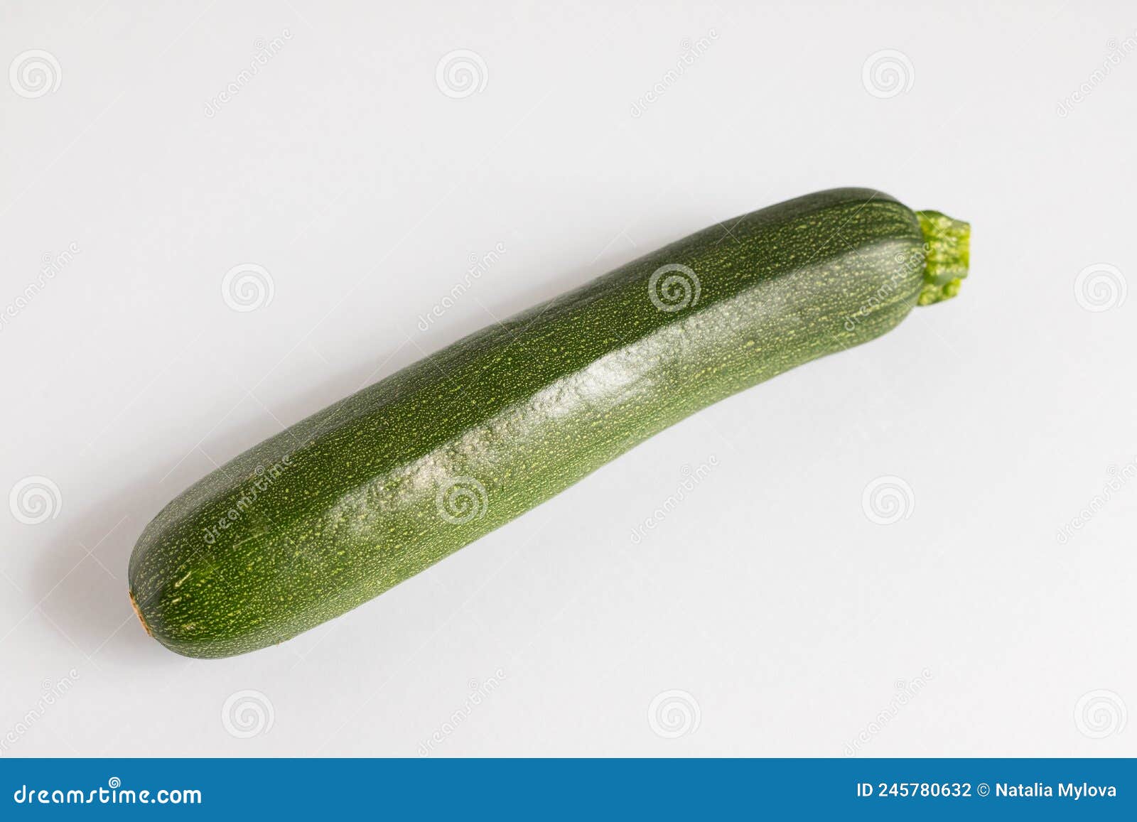 One Green Uncooked Courgette on Gray Stock Photo Image of long