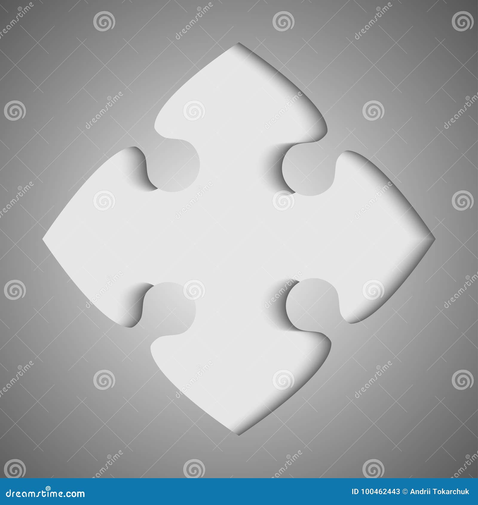 One Grey Piece Flat Puzzle Jigsaw - Vector Stock Vector ...