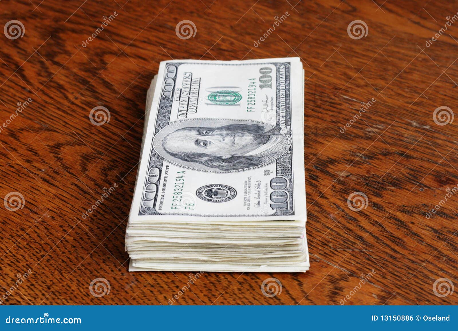 Rice Bowl Money Hundred Dollar Bills Stock Photo 1199096371