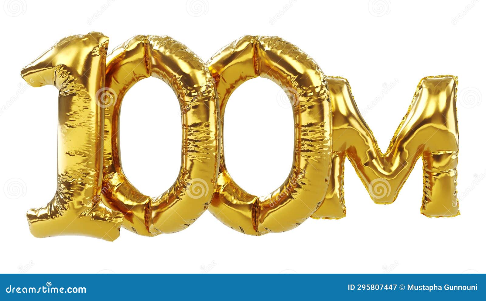 one hundred million or 100m  on white background, 100m followers thank you, balloons number