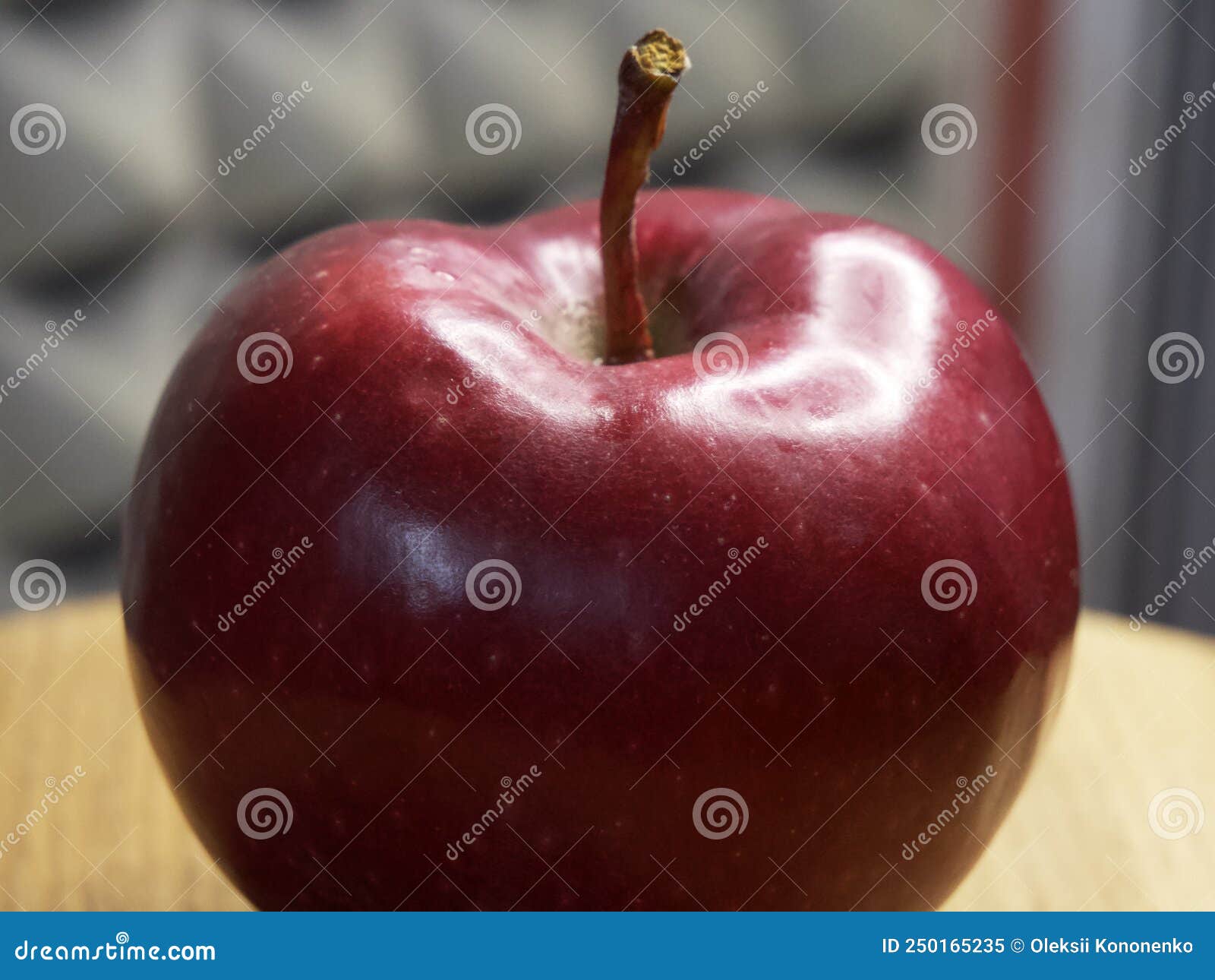 One Large Red Apple. Apple of the Red Chief Variety Stock Image Image