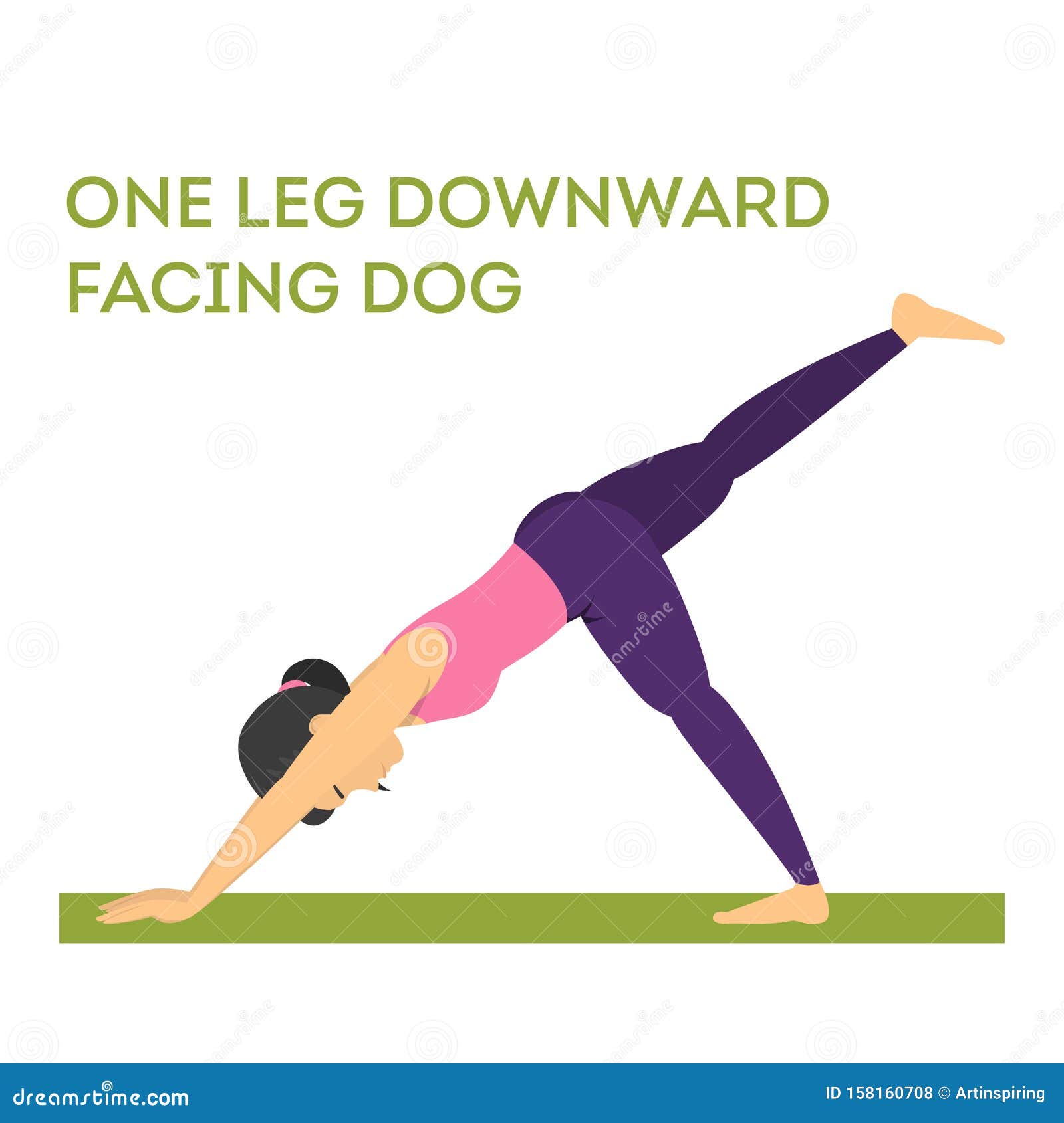 downward dog yoga pose clipart