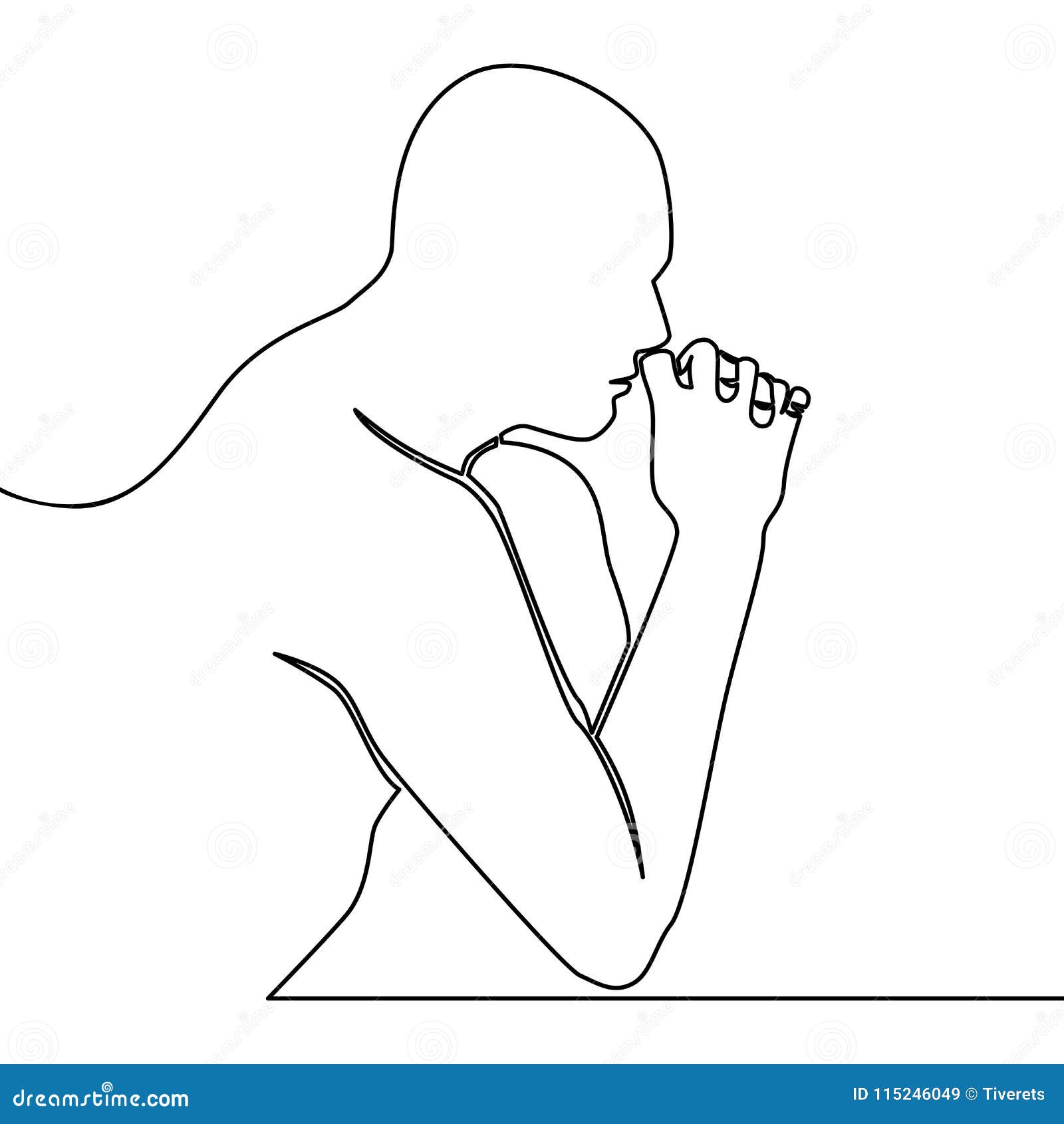Sketch Girl Thinking Notebook On Table Stock Vector (Royalty Free)  508774834 | Shutterstock