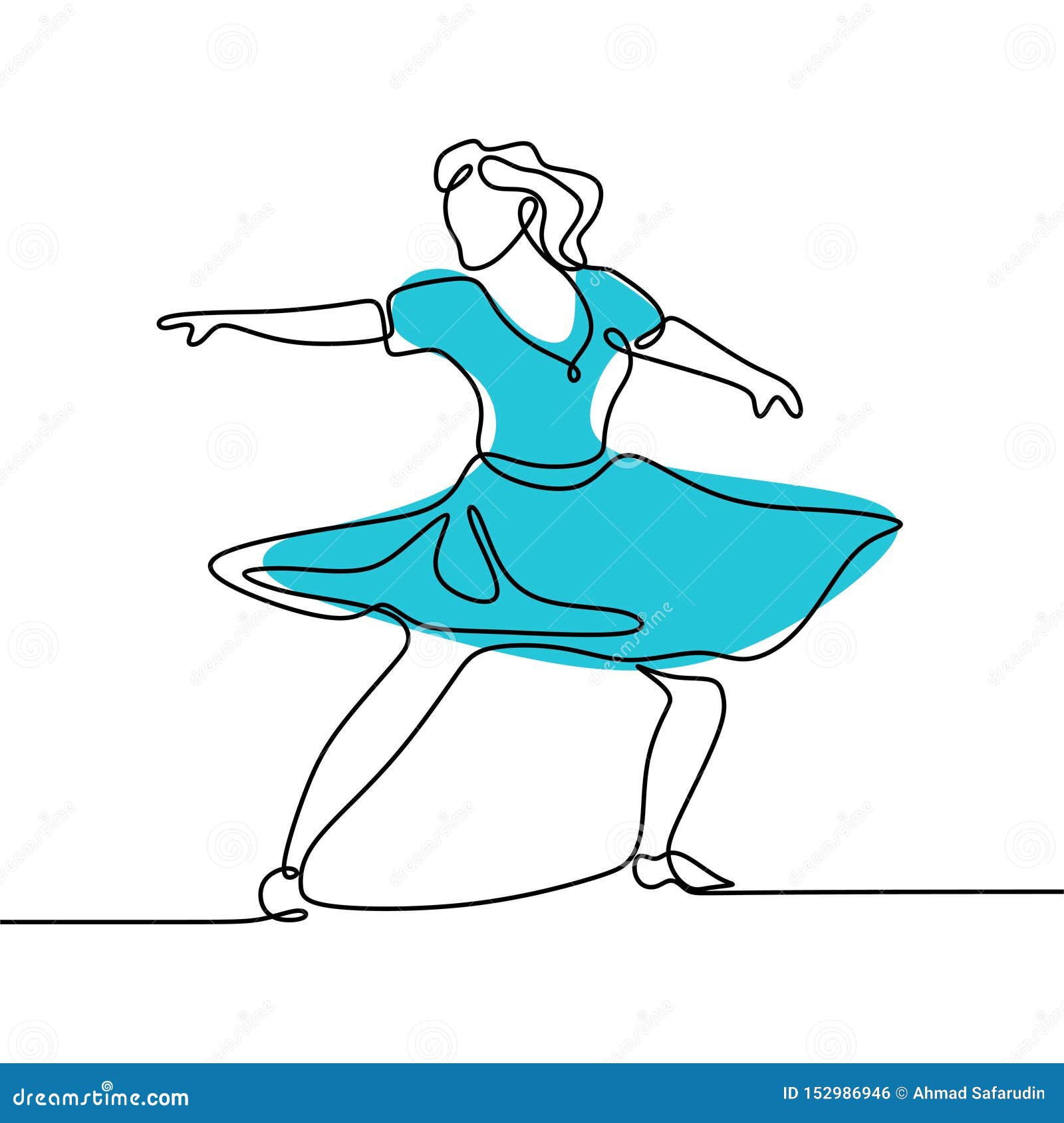 Unique Sketch Drawing Of Young Dancer for Beginner