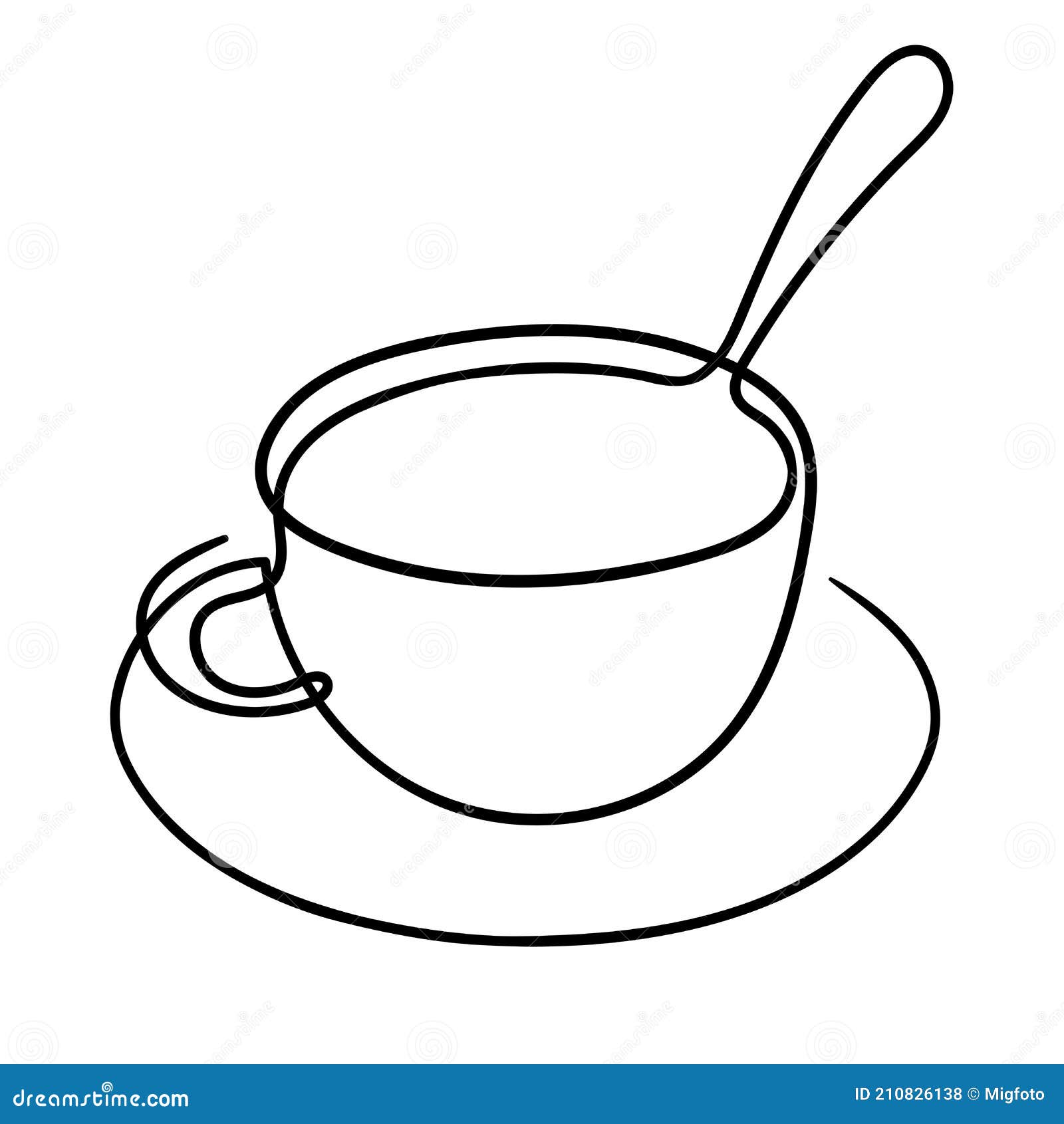 Pencil Drawing with Light Cup with Hot Drink on Saucer Stock Illustration -  Illustration of coffee, drawn: 147496474