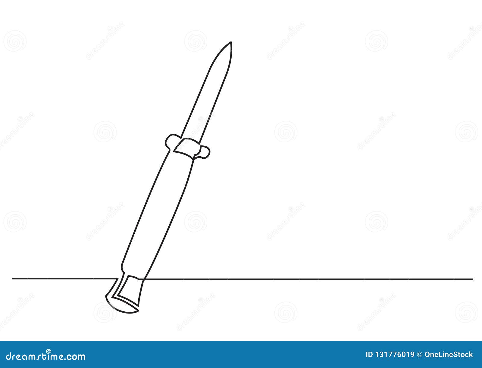 Knife Stabbing Into Hand With Graph Down Cartoon Vector CartoonDealer