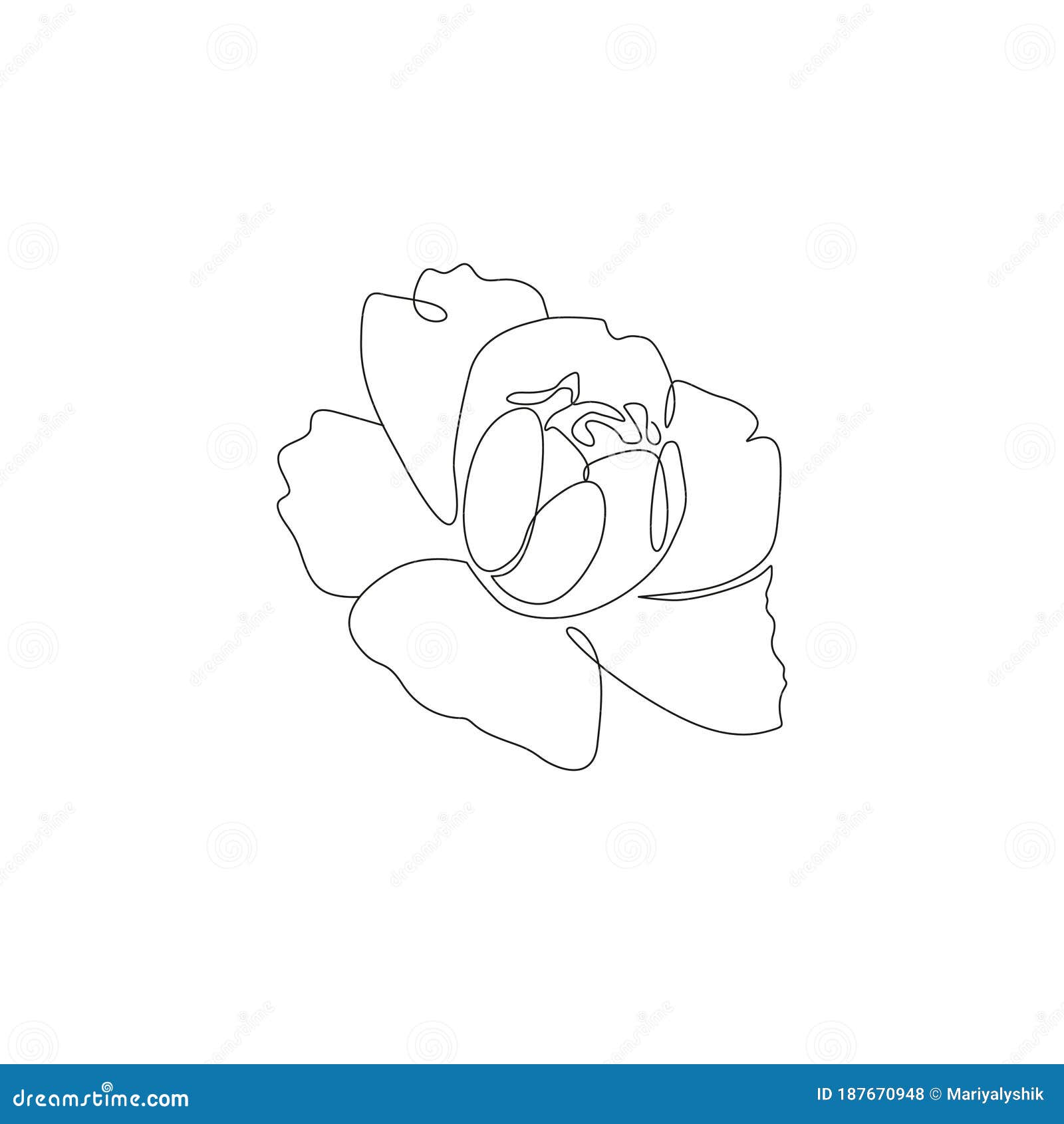 One Line Rose Design Hand Drawn Minimalism Style Stock Illustration   Download Image Now  Rose  Flower Line Art Drawing  Activity  iStock