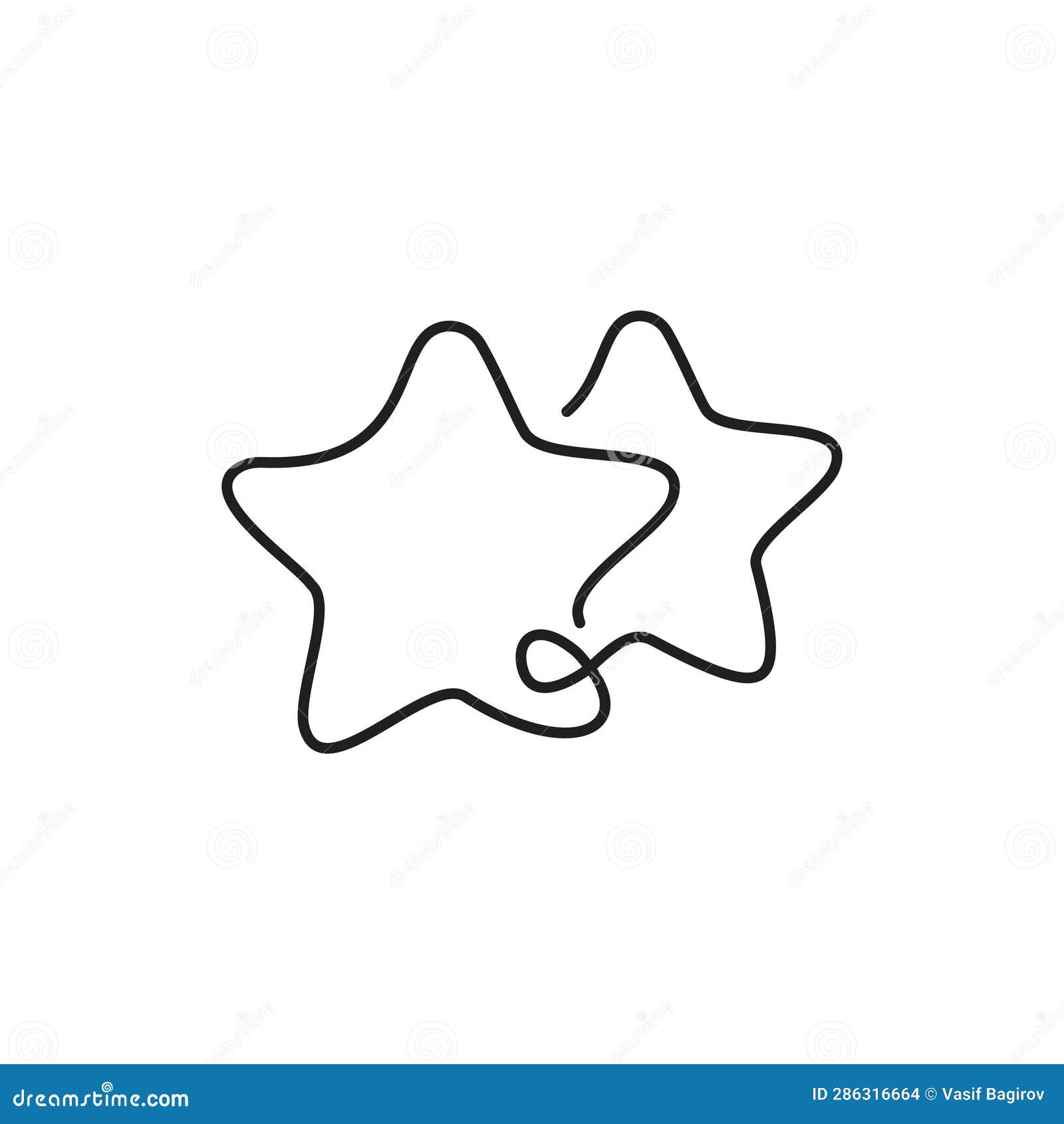 One Line Star Icon, Star Single Line Icon. Simple One Line Vector Icon ...