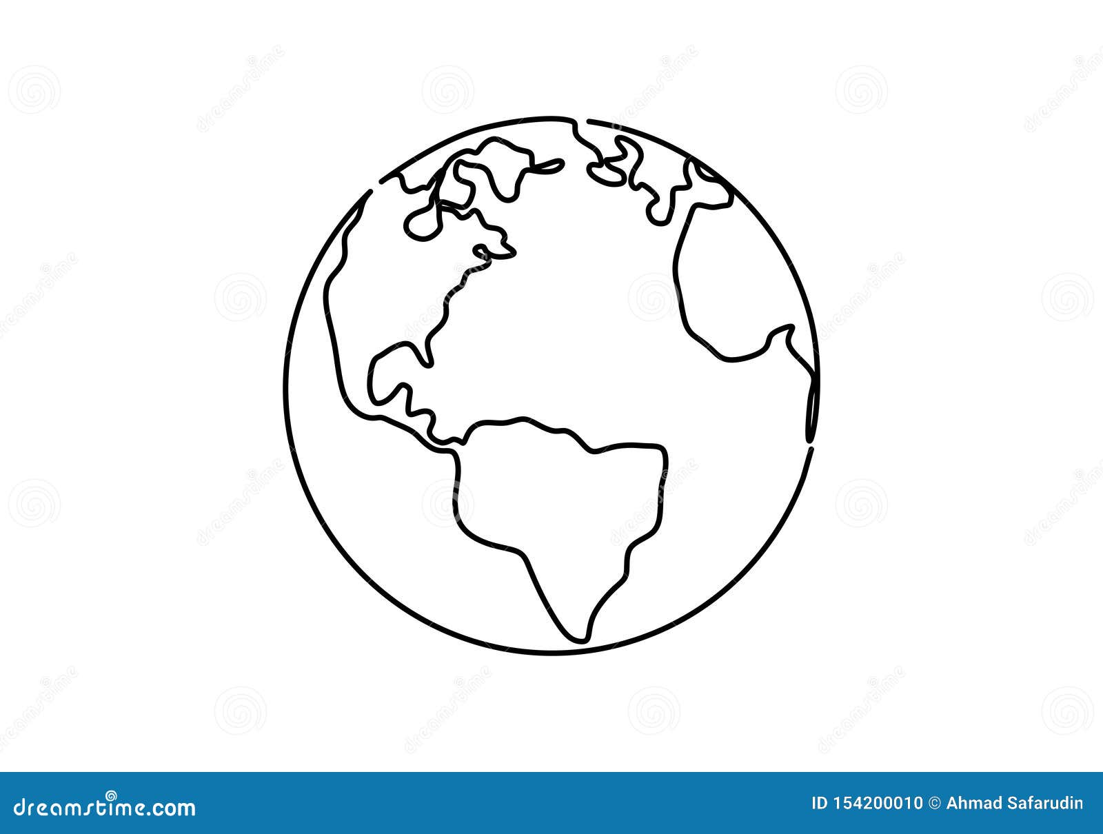 one line style world earth globe continuous . simple modern minimalistic style   on white background