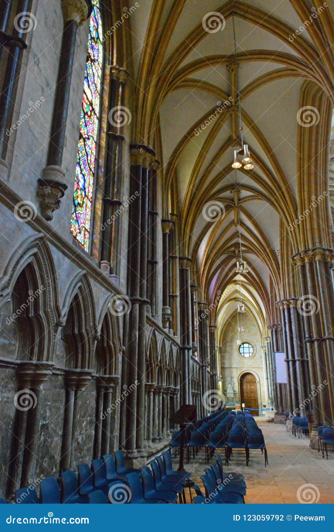 Lincoln Cathedral Nave Crazy Vaulted Ceiling Stock Photo Image