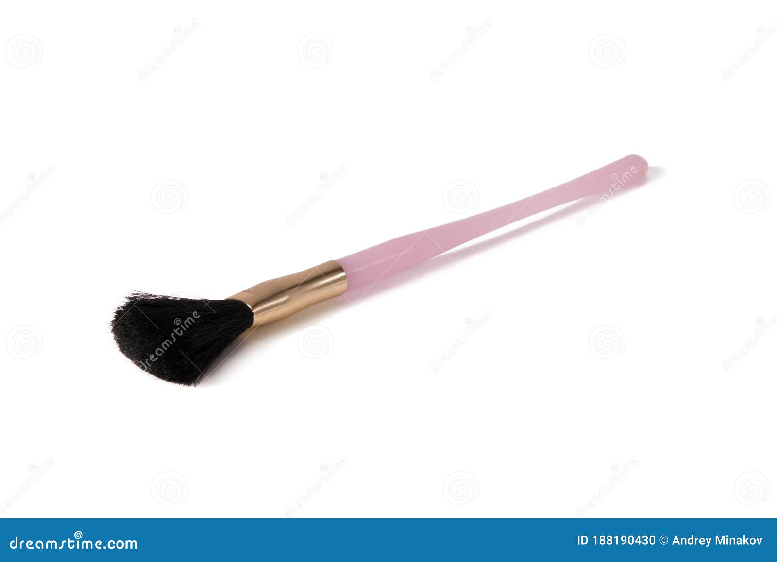 One makeup brush isolated stock photo. Image of fashion 188190430