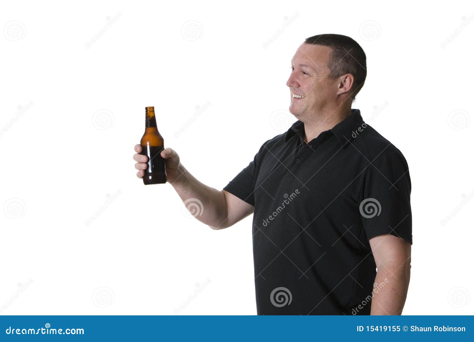 One man with beer stock image. Image of holding, human - 15419155