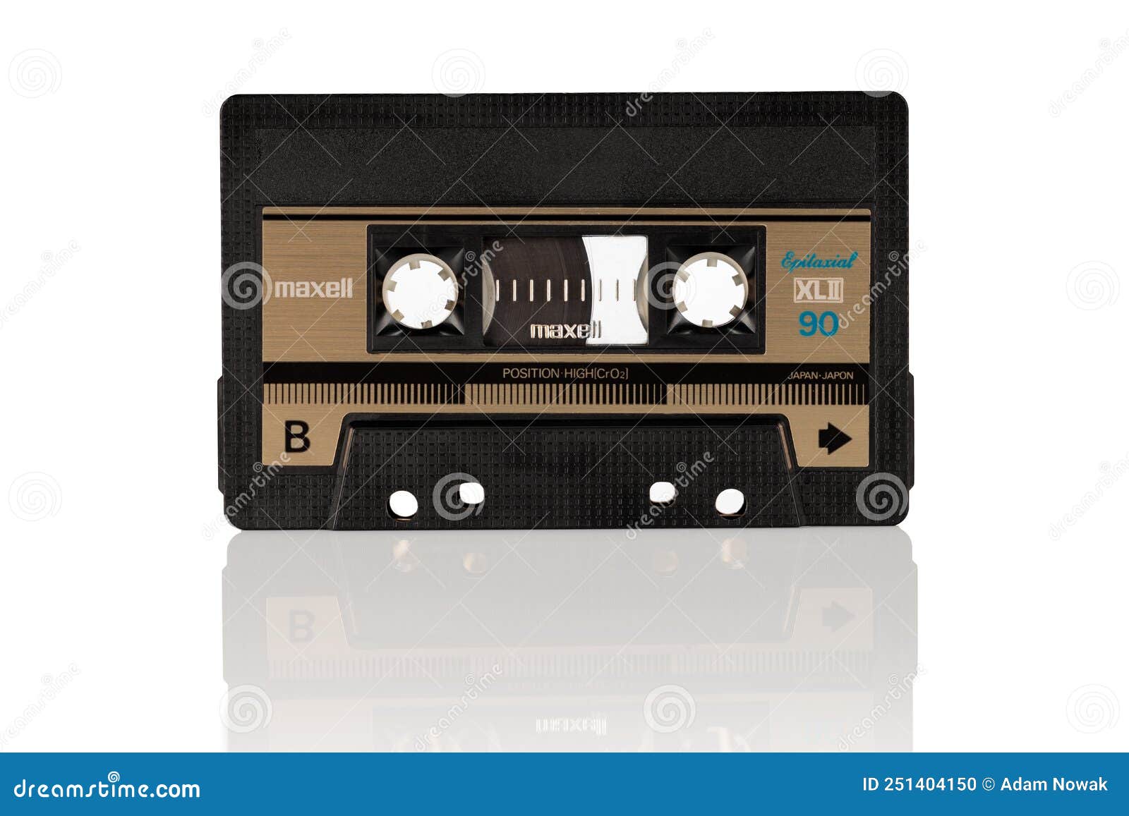One Maxell XL II 90 Audio Cassette Tape Isolated on White Editorial Image -  Image of music, cassette: 251404150