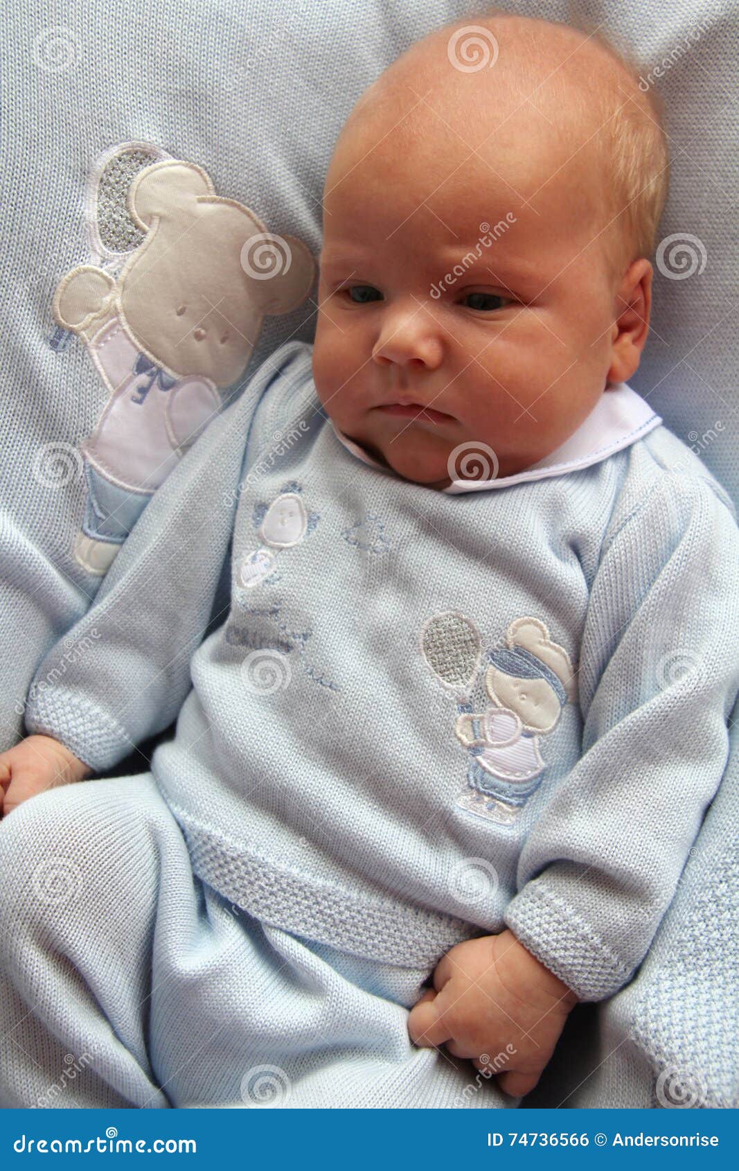 One month old baby boy stock photo. Image of blue, person ...