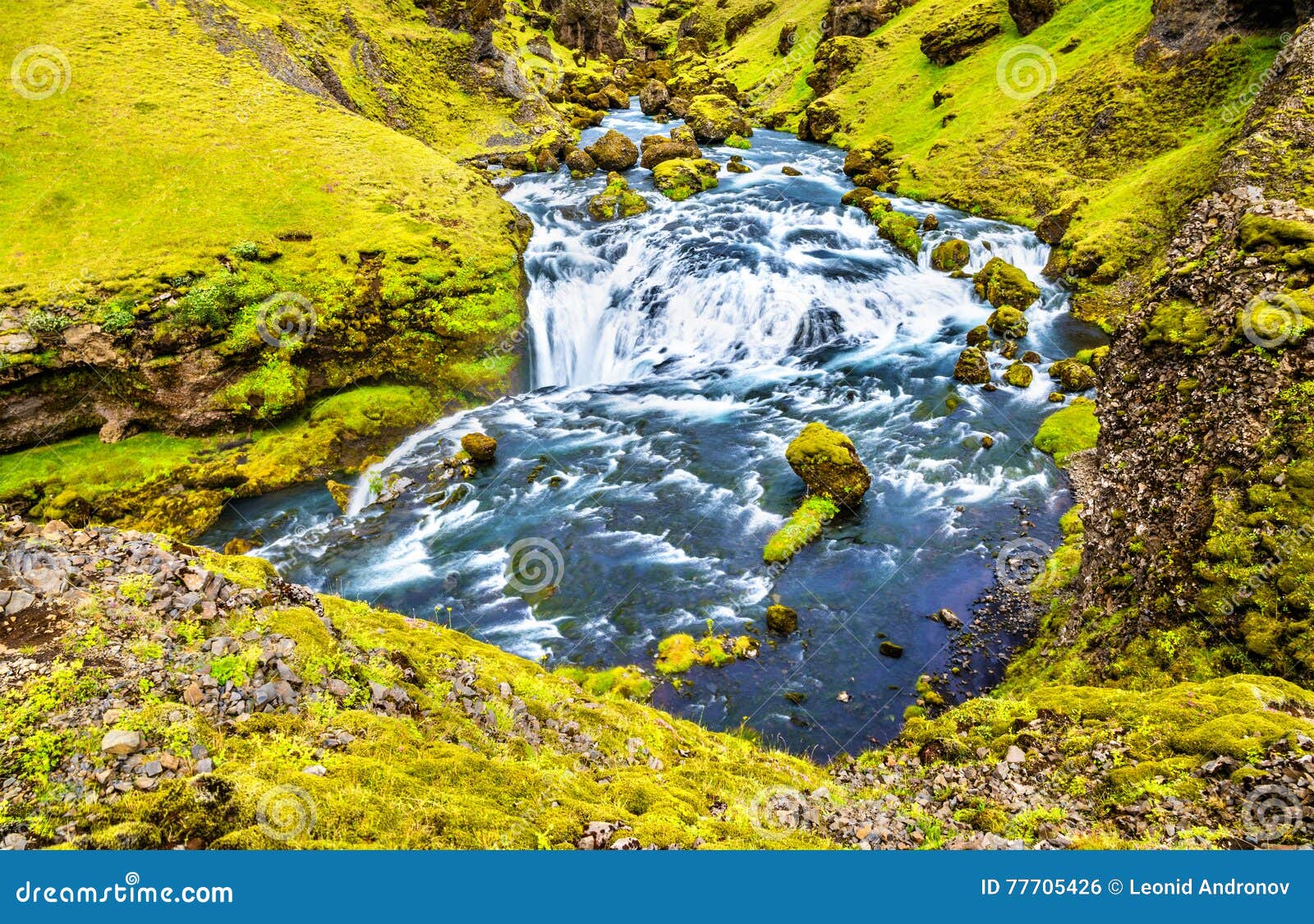 One of numerous waterfalls on the Skoga River - South Iceland