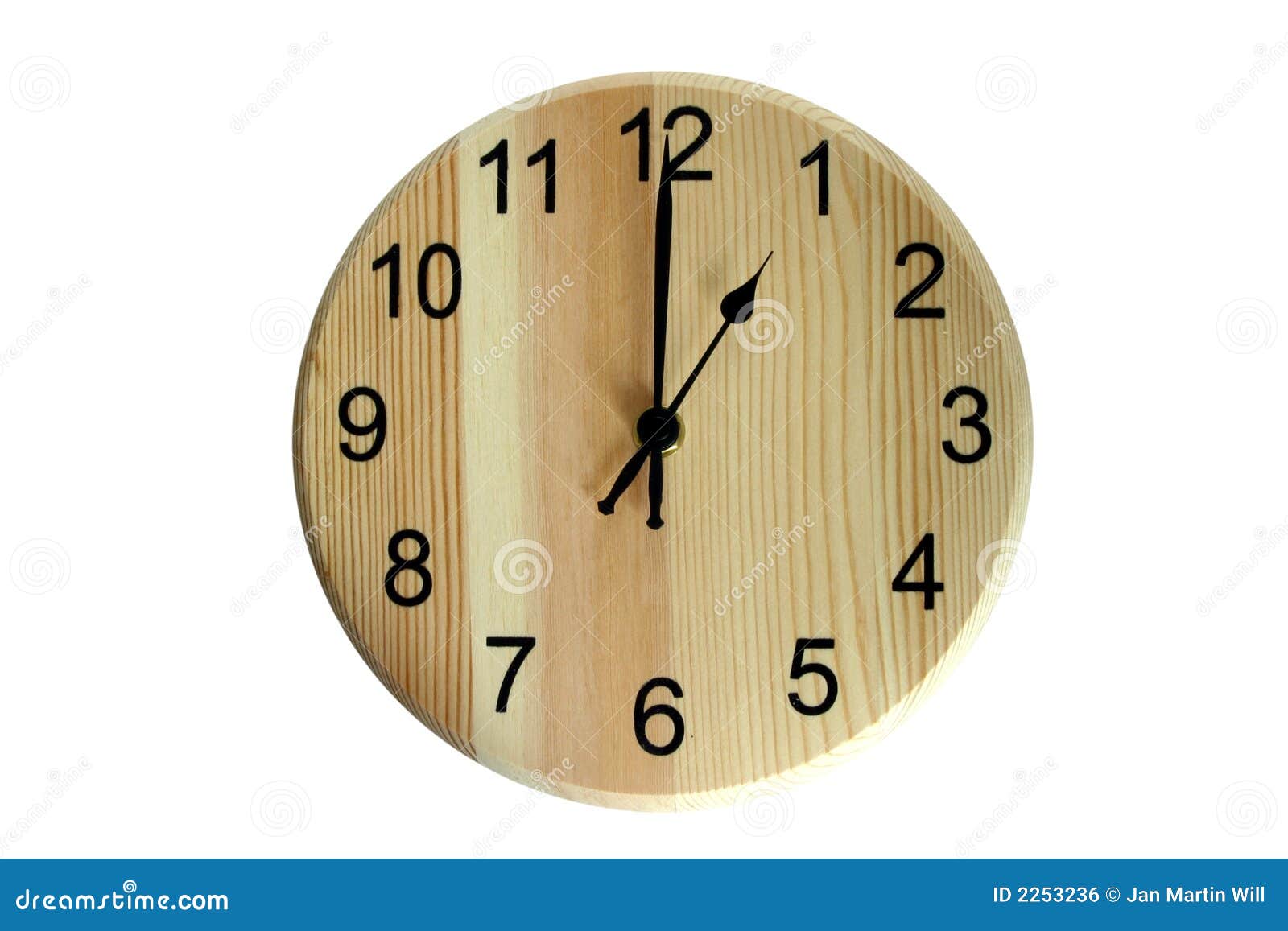 One o'clock stock photo. Image of object, minutes, numbers ...